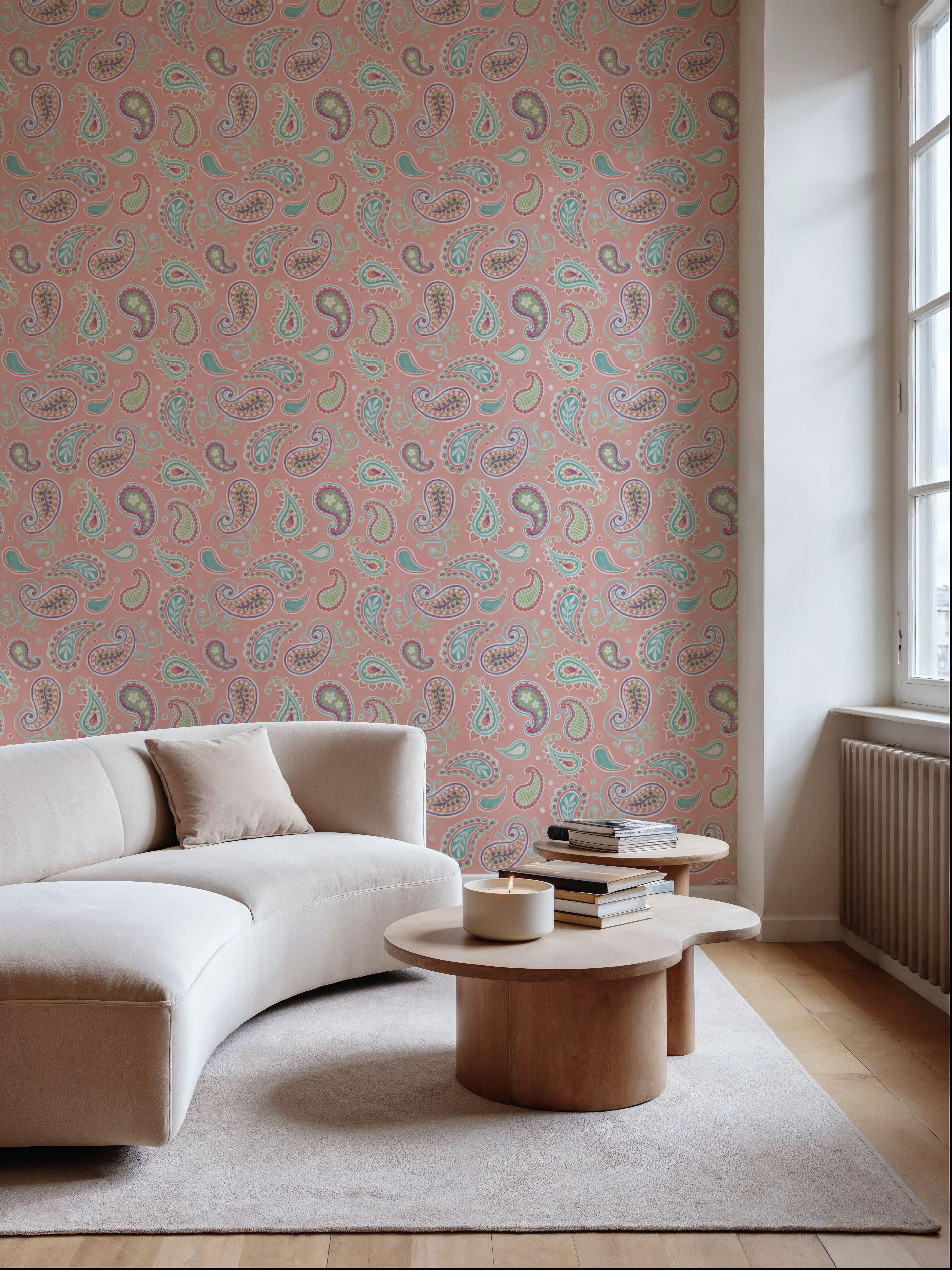 Cacti Paisley Coral