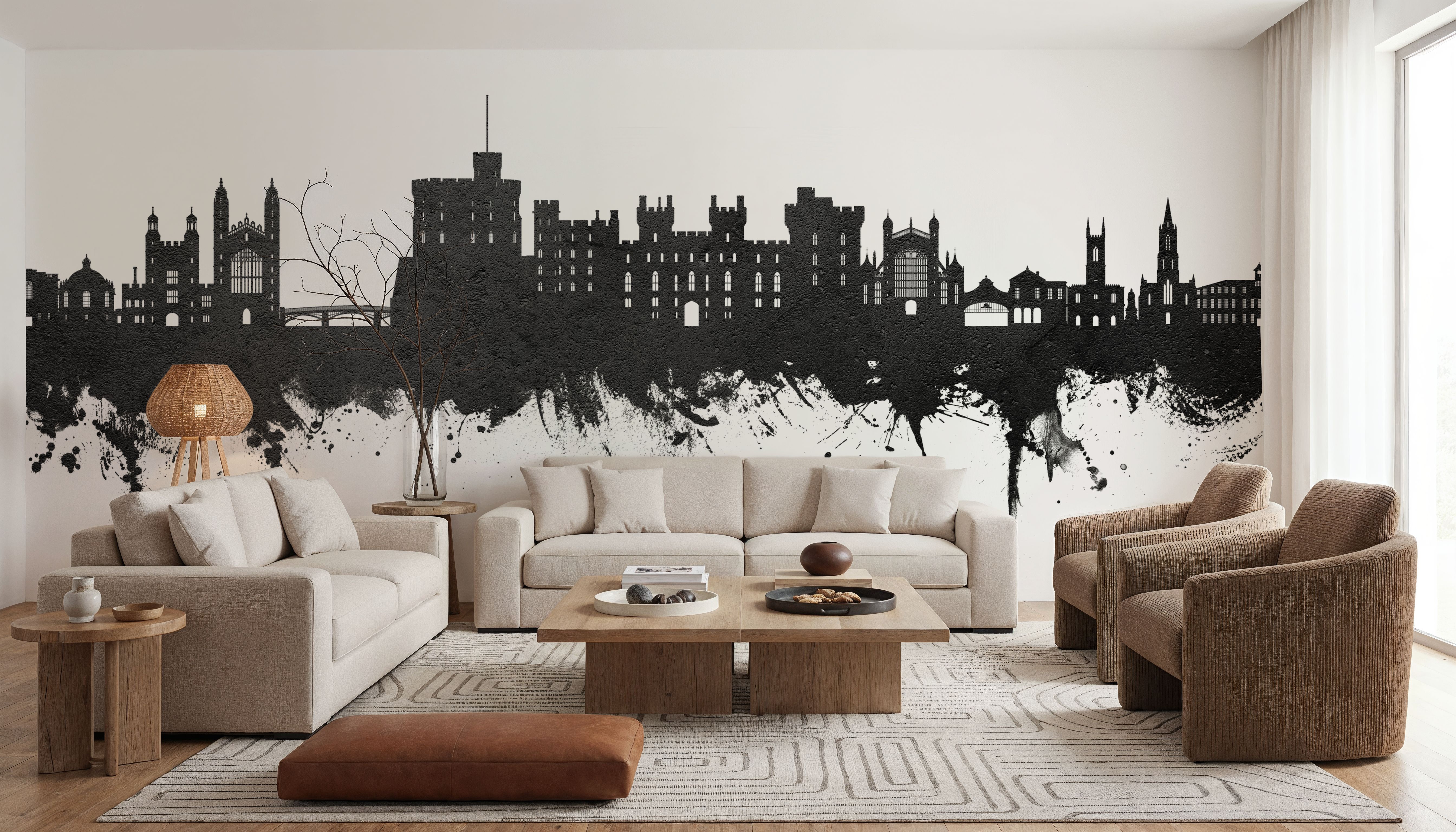 Windsor England Skyline Black & White