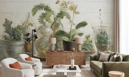 Greenhouse Orchids on Shiplap