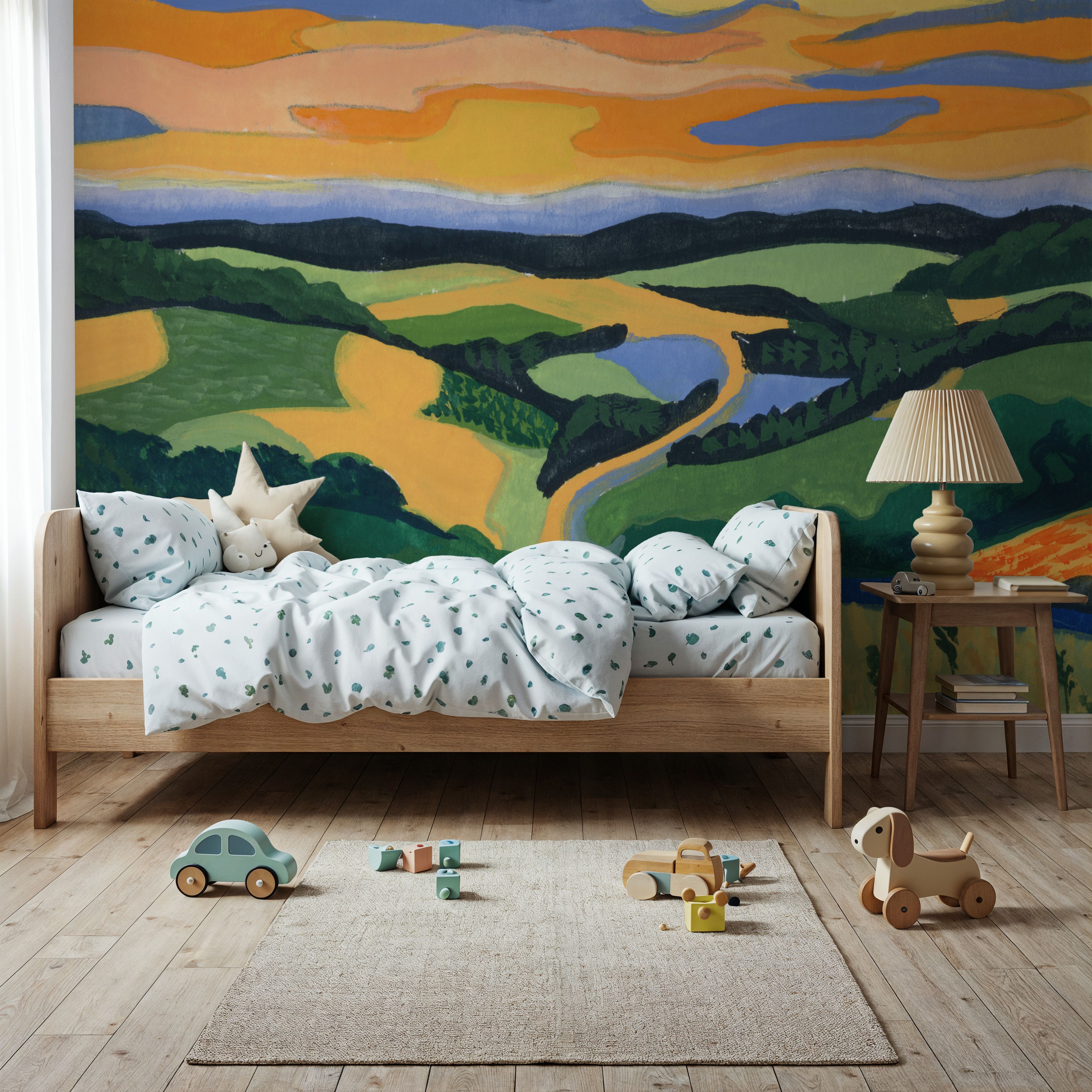 Sunset Over Rolling Hills