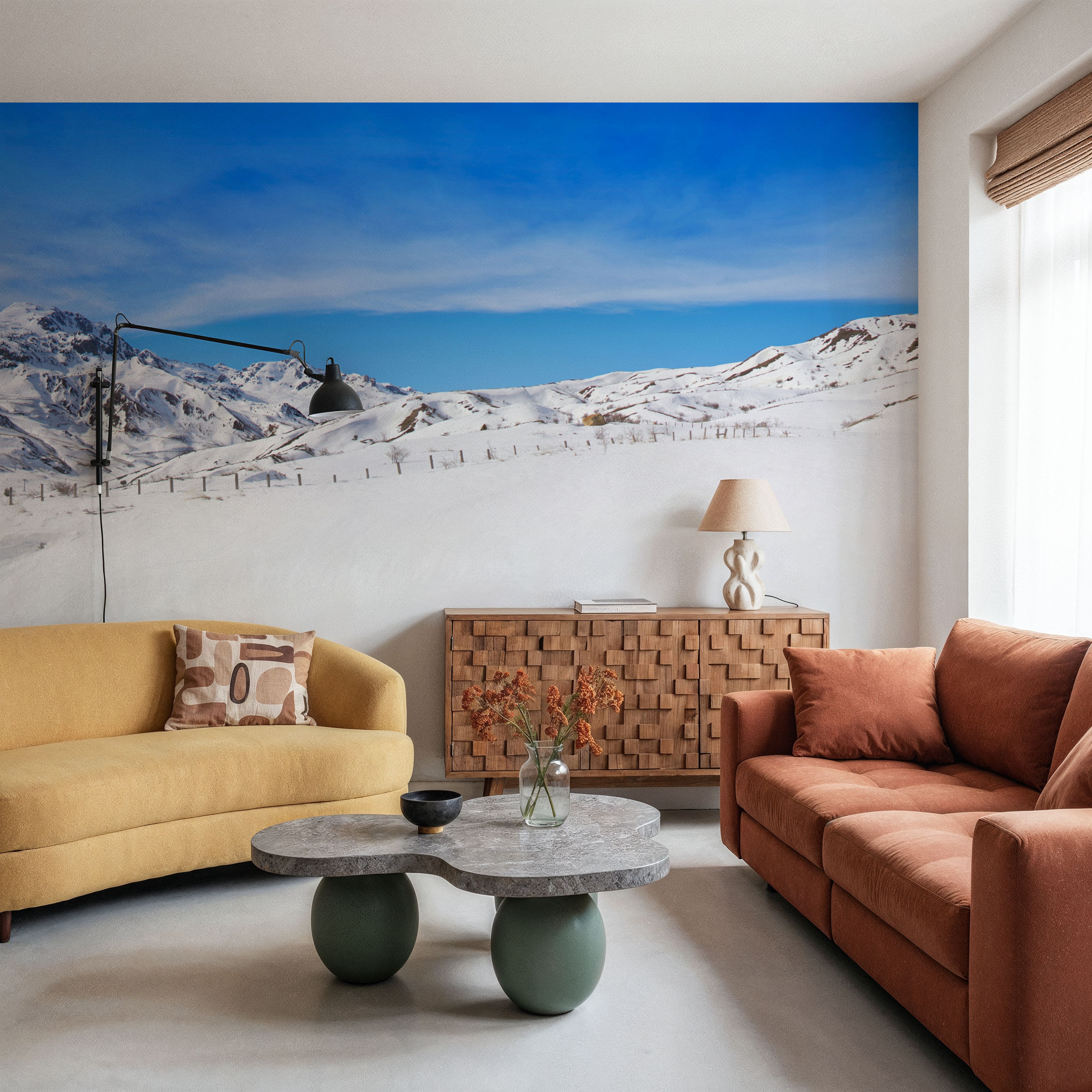 Alpine Serenity White Blue