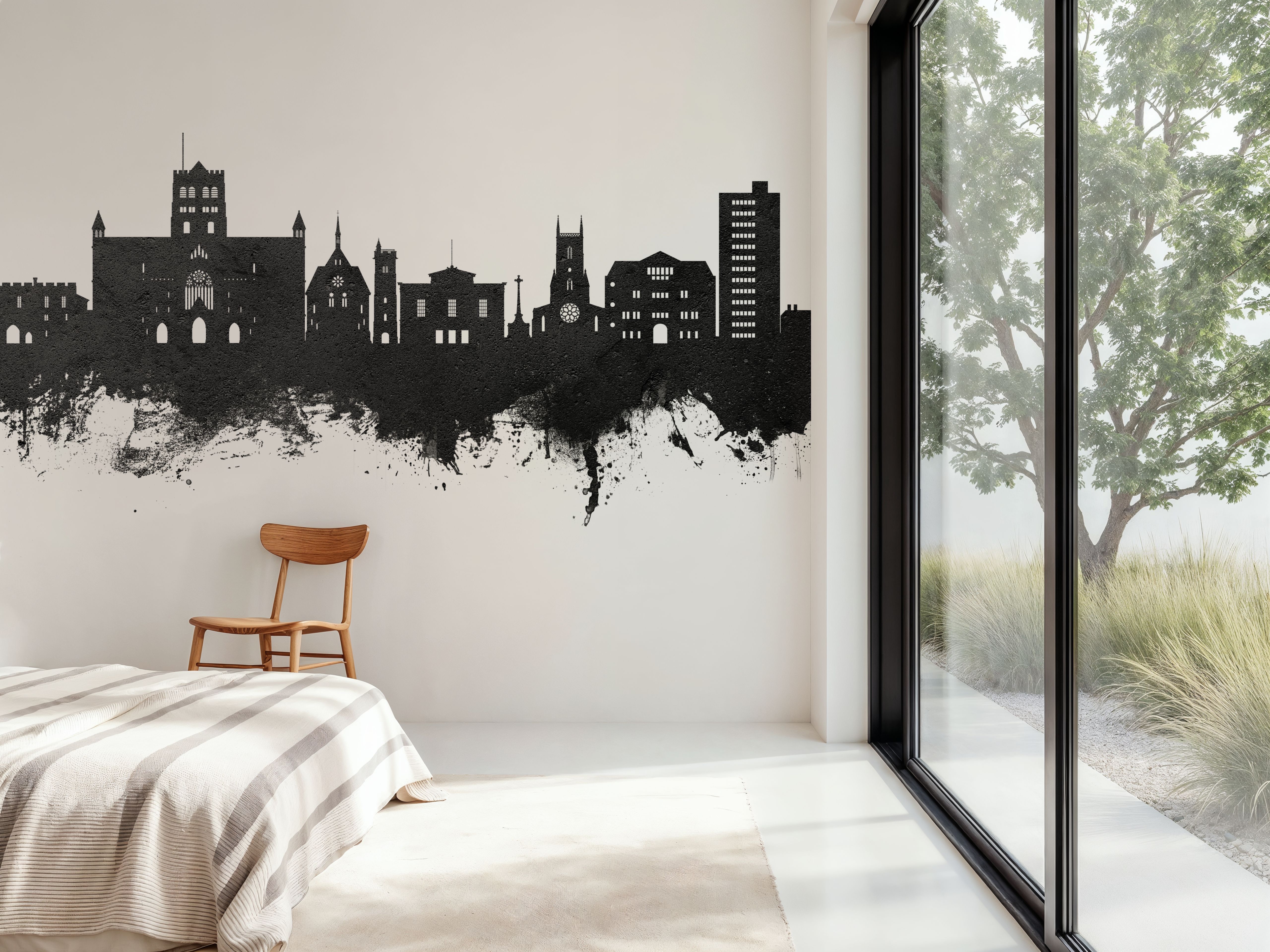 St Albans England Skyline Black & White