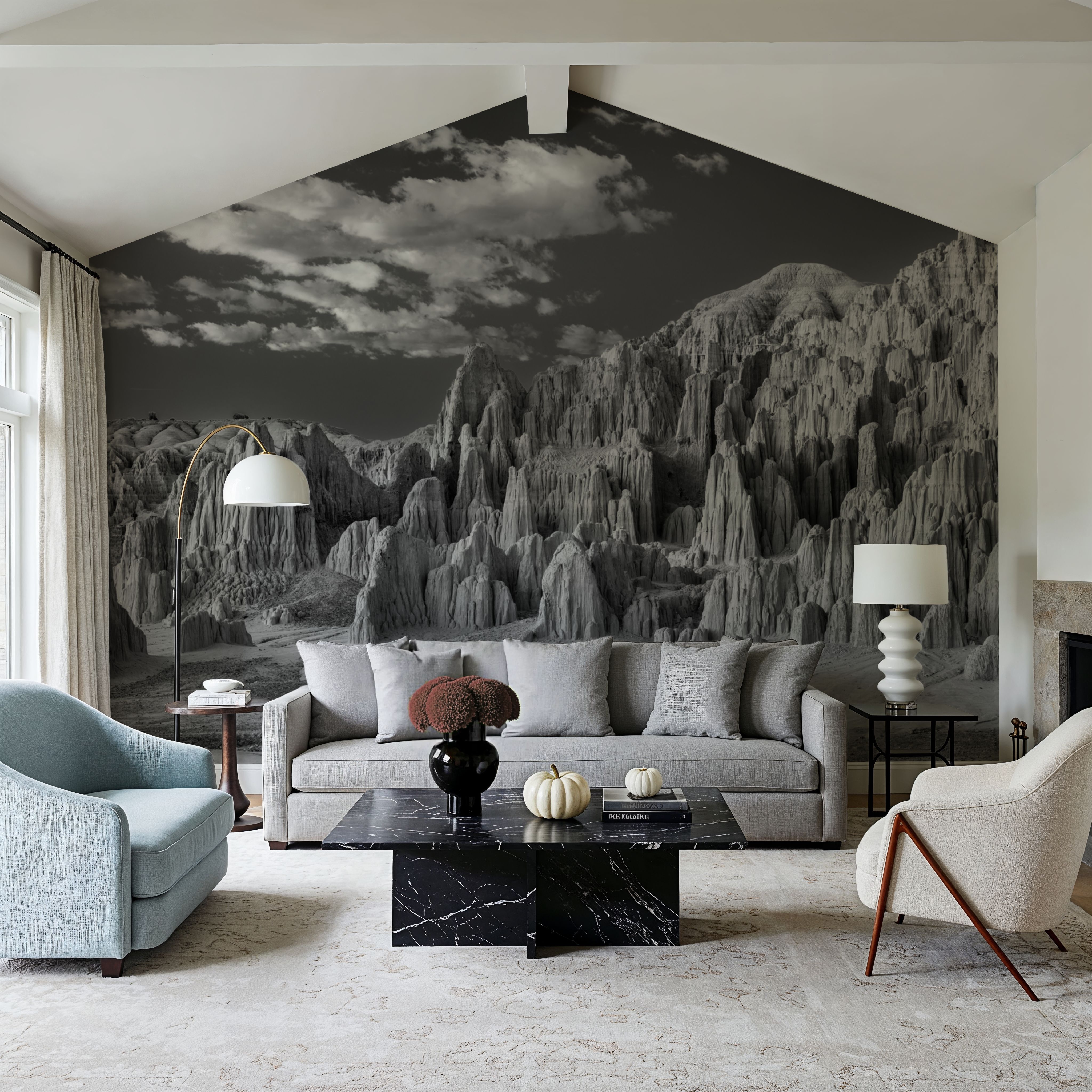 Cathedral Gorge, Black and White