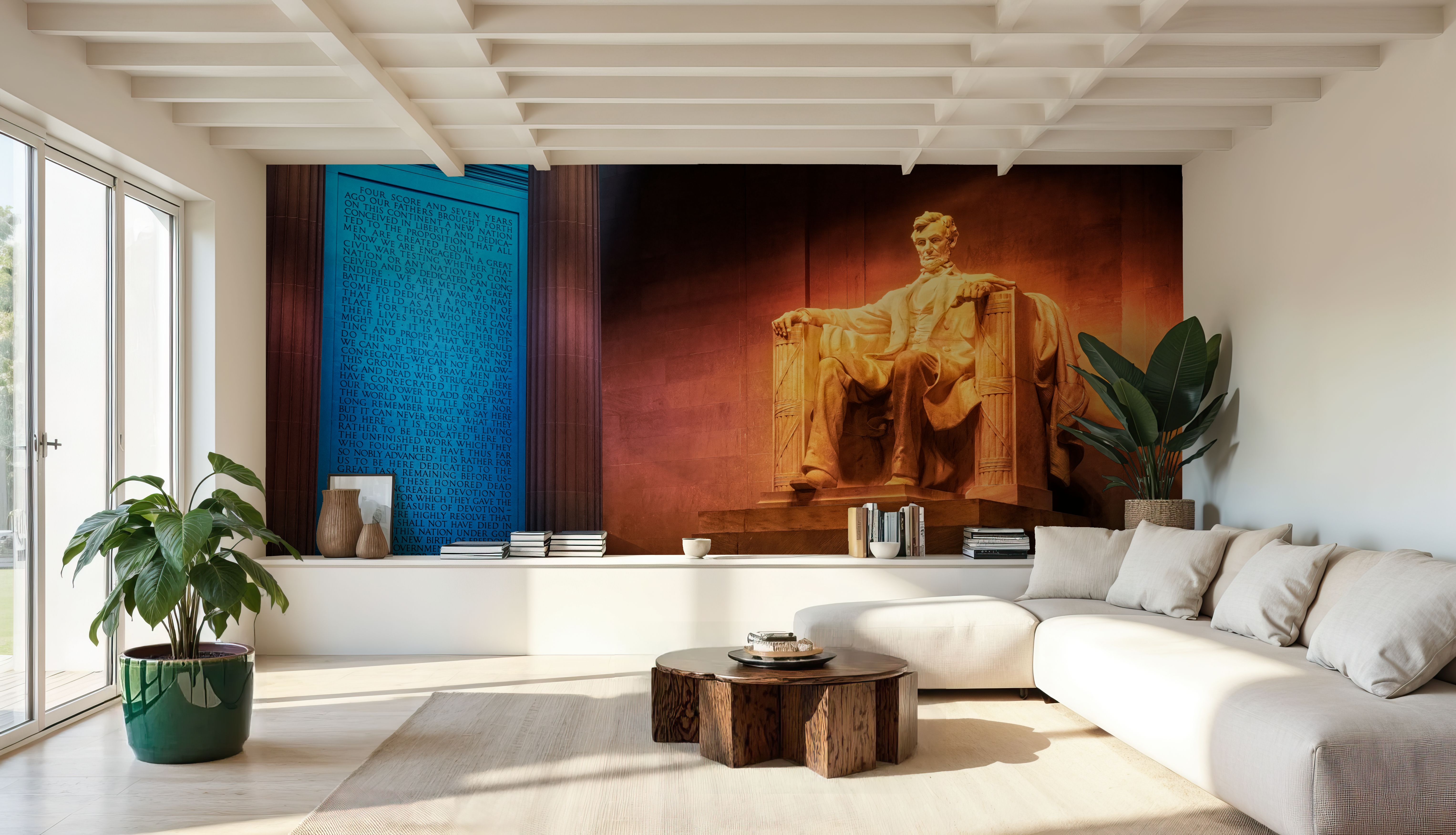 Wall Mural - Lincoln's Gettysburg - Architecture Travel & Landmarks mural wallpaper - Bedroom - Wallism US - Premium, Textured or Peel & Stick