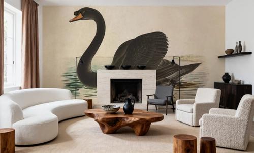 Antique Black Swan