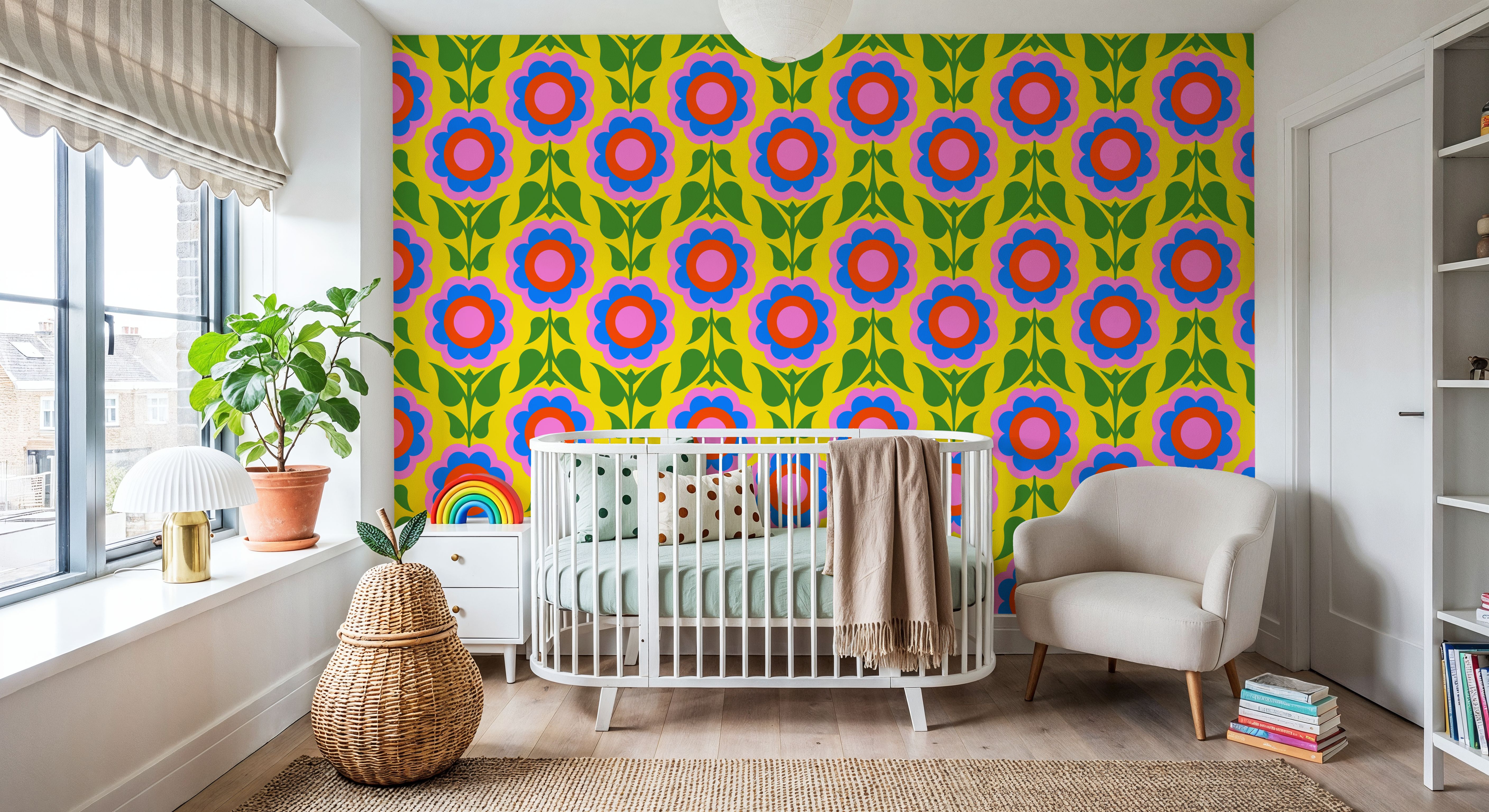 Retro Bold Blooms, Bright