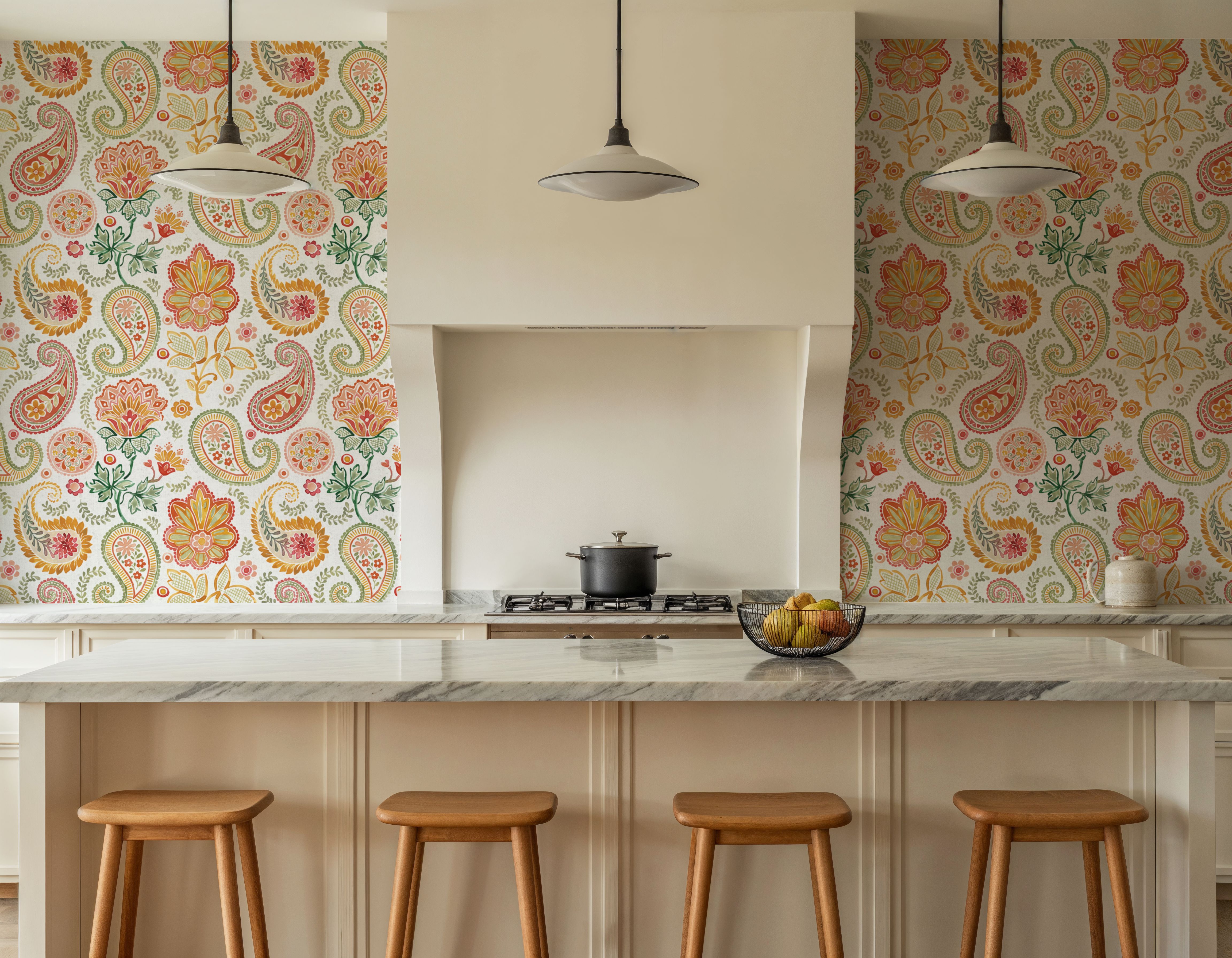 Harvest Paisley Mini White