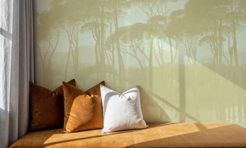 Mediterranean Pine Landscape, Greenish Beige