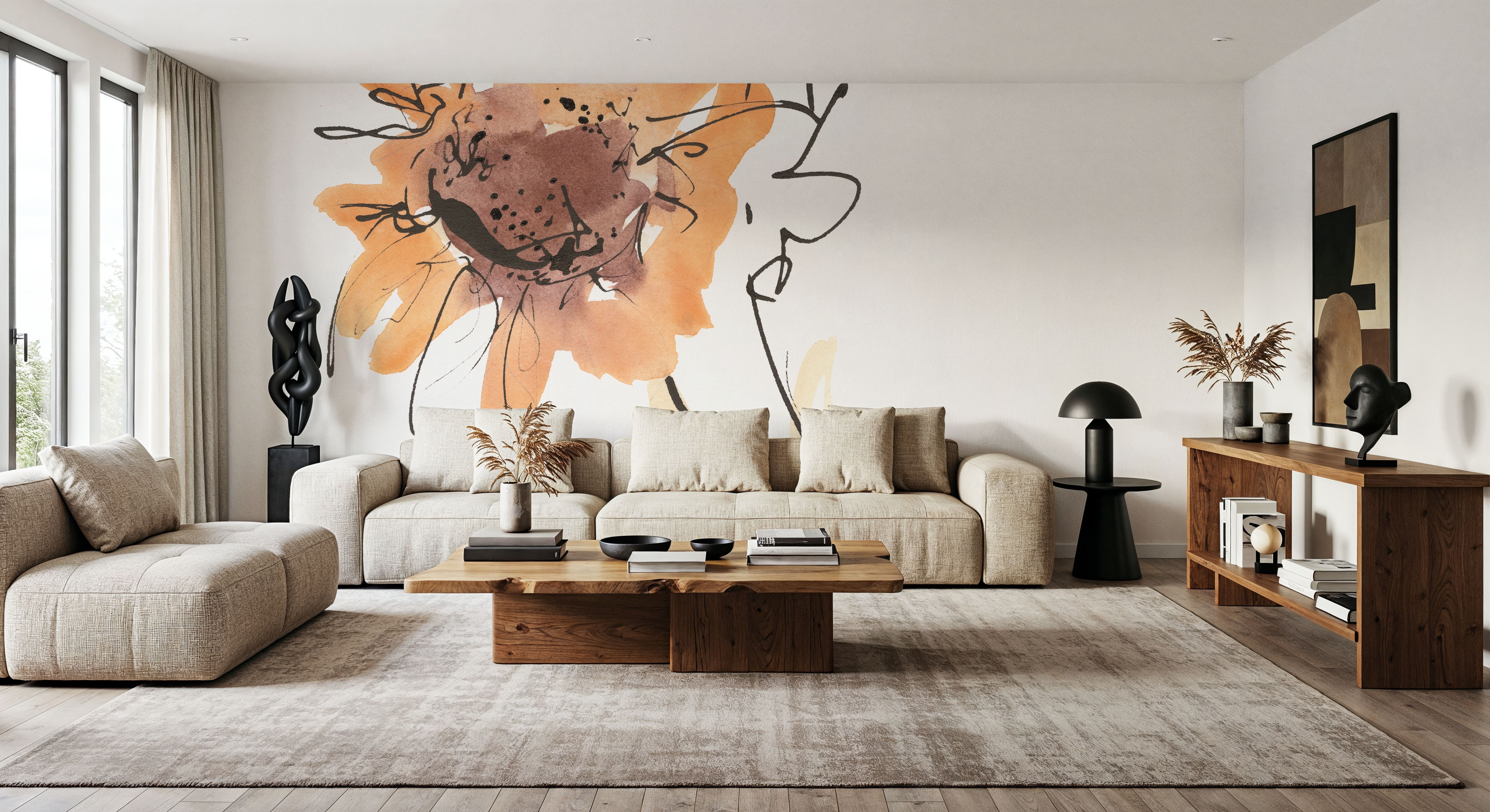 Apricot Sunflower I