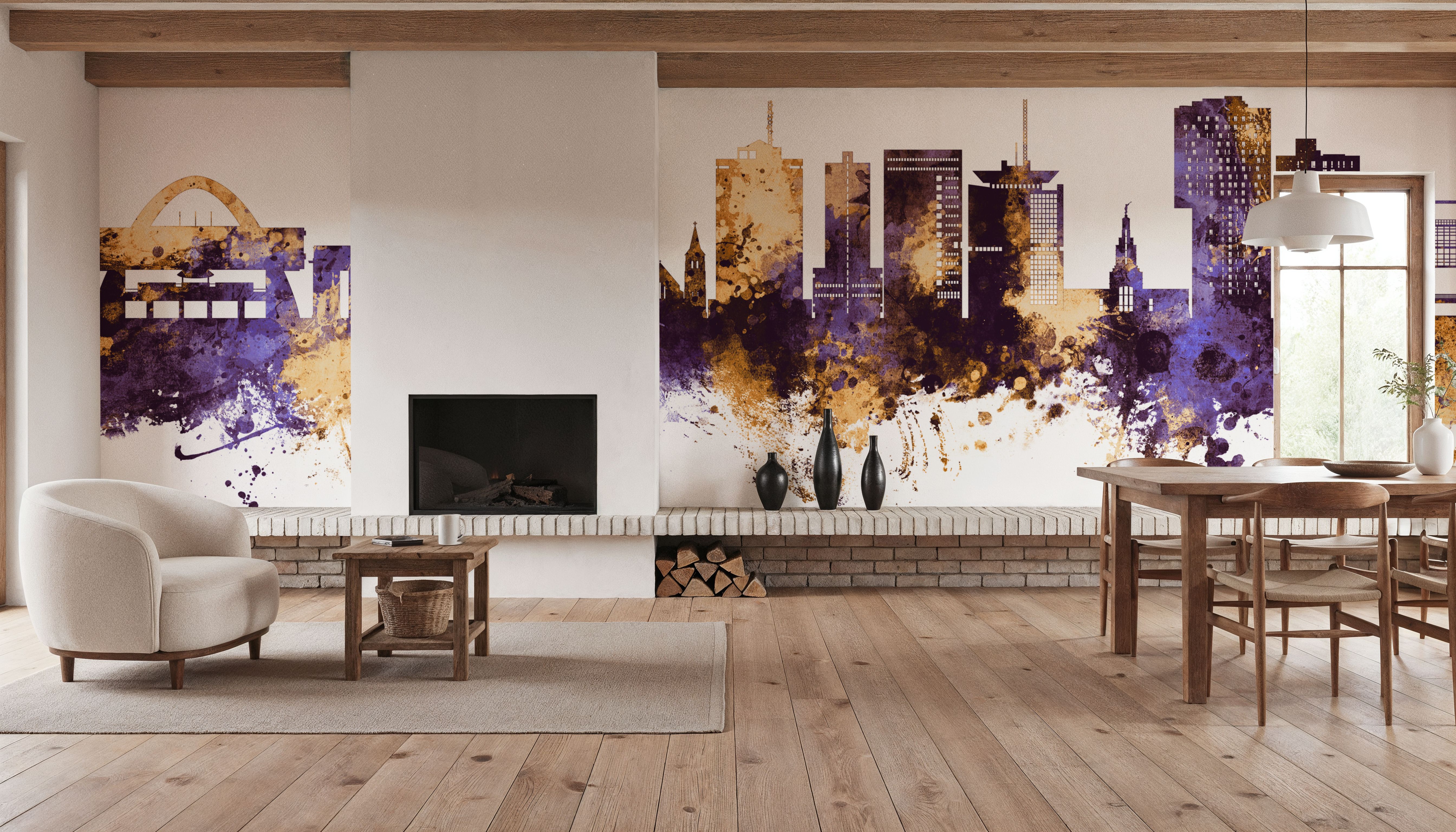 Accra Ghana Skyline Purlpe & Gold