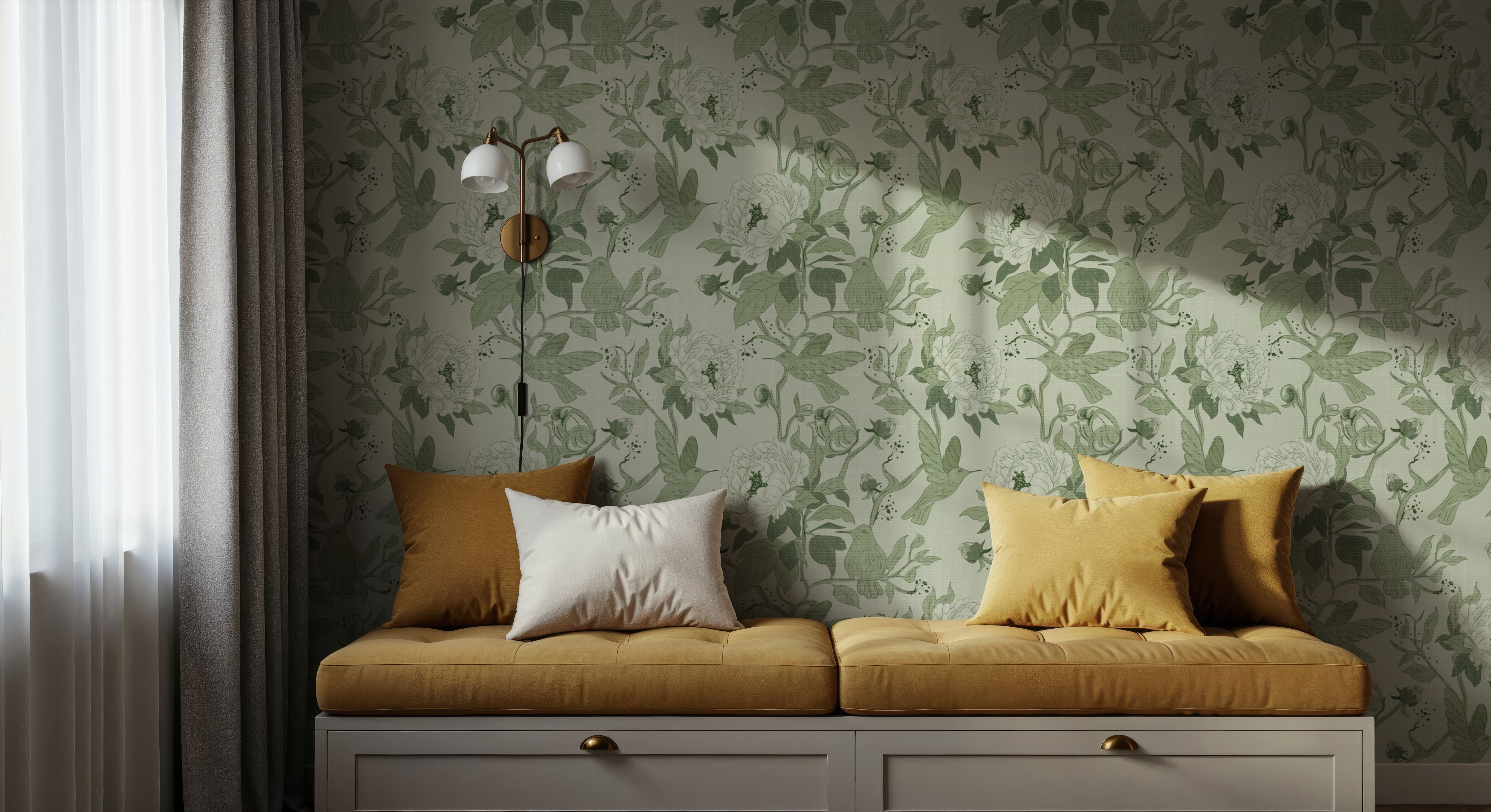 Peony Toile, Fresh Green