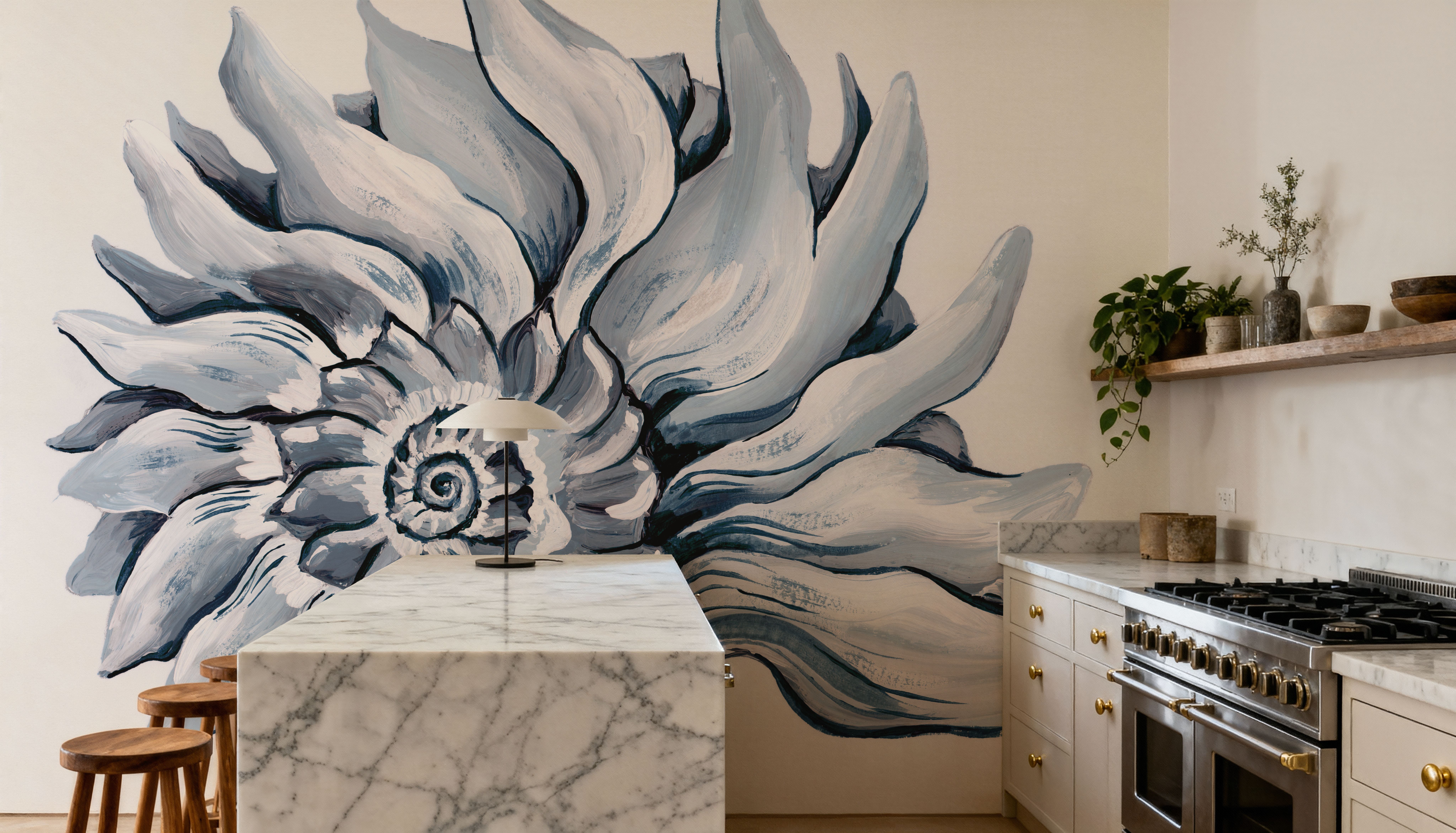 Coastal Imperial Shell Navy, Tapeten