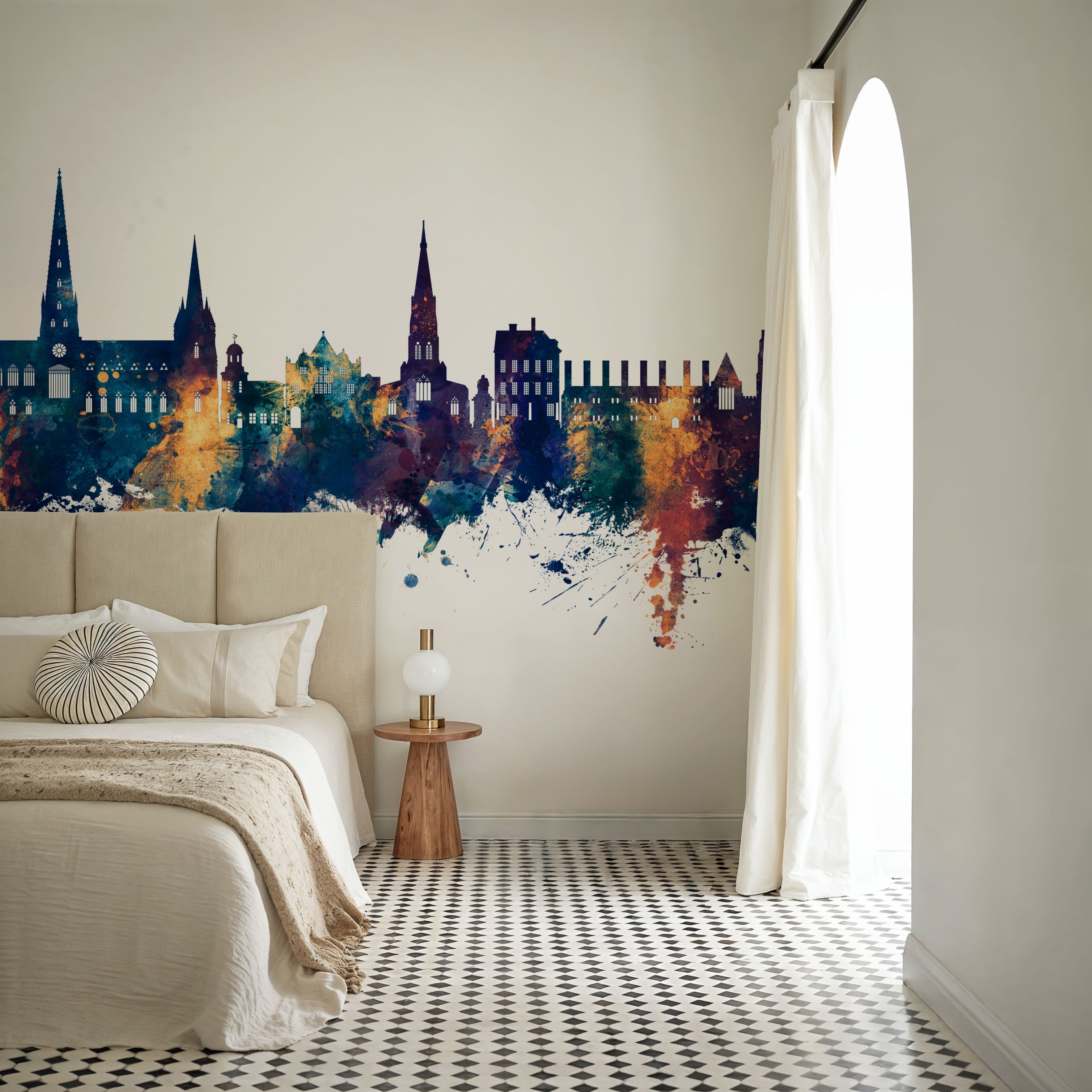 Lichfield England Skyline Blue & Bronze