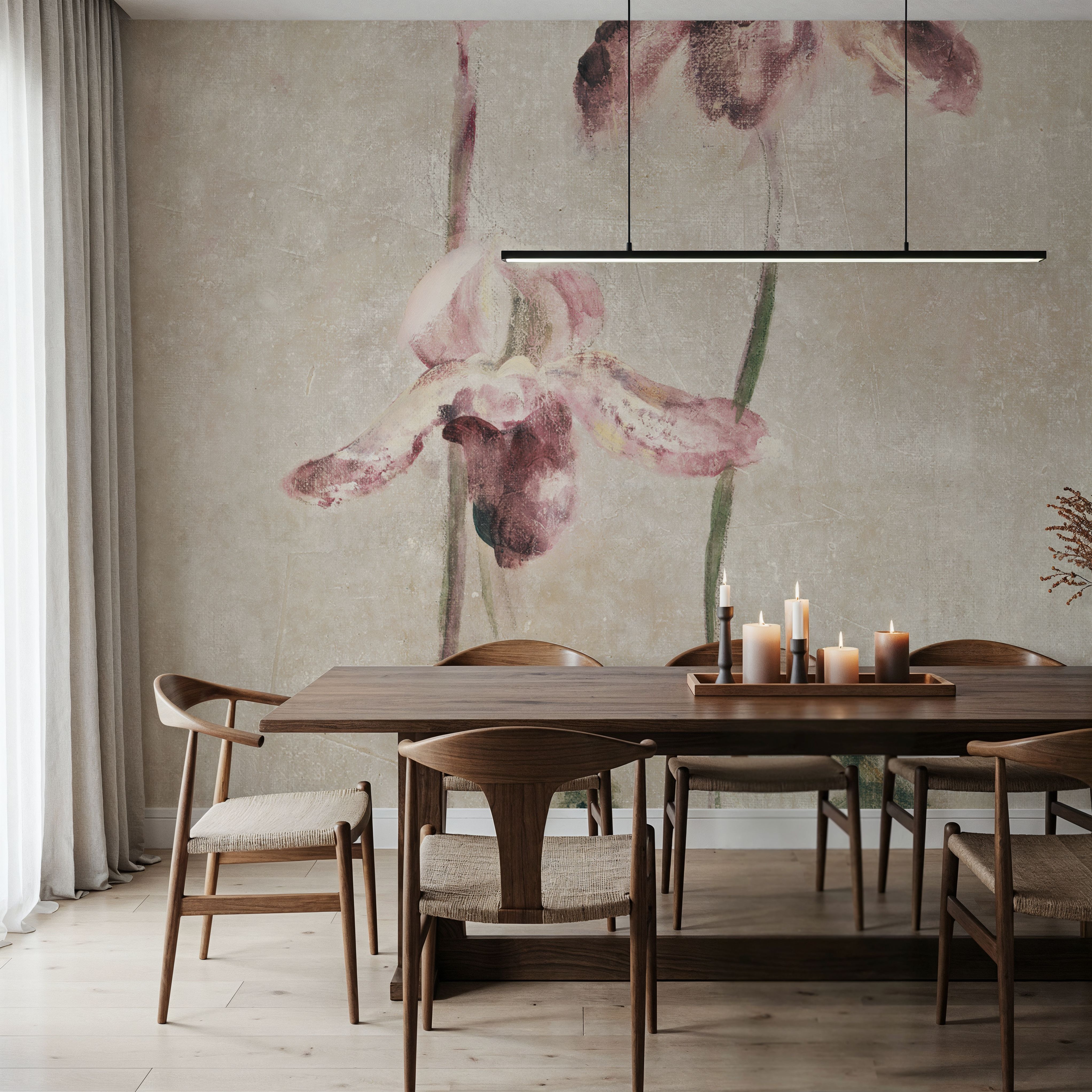 Light Purple Dancing Orchid Panel I