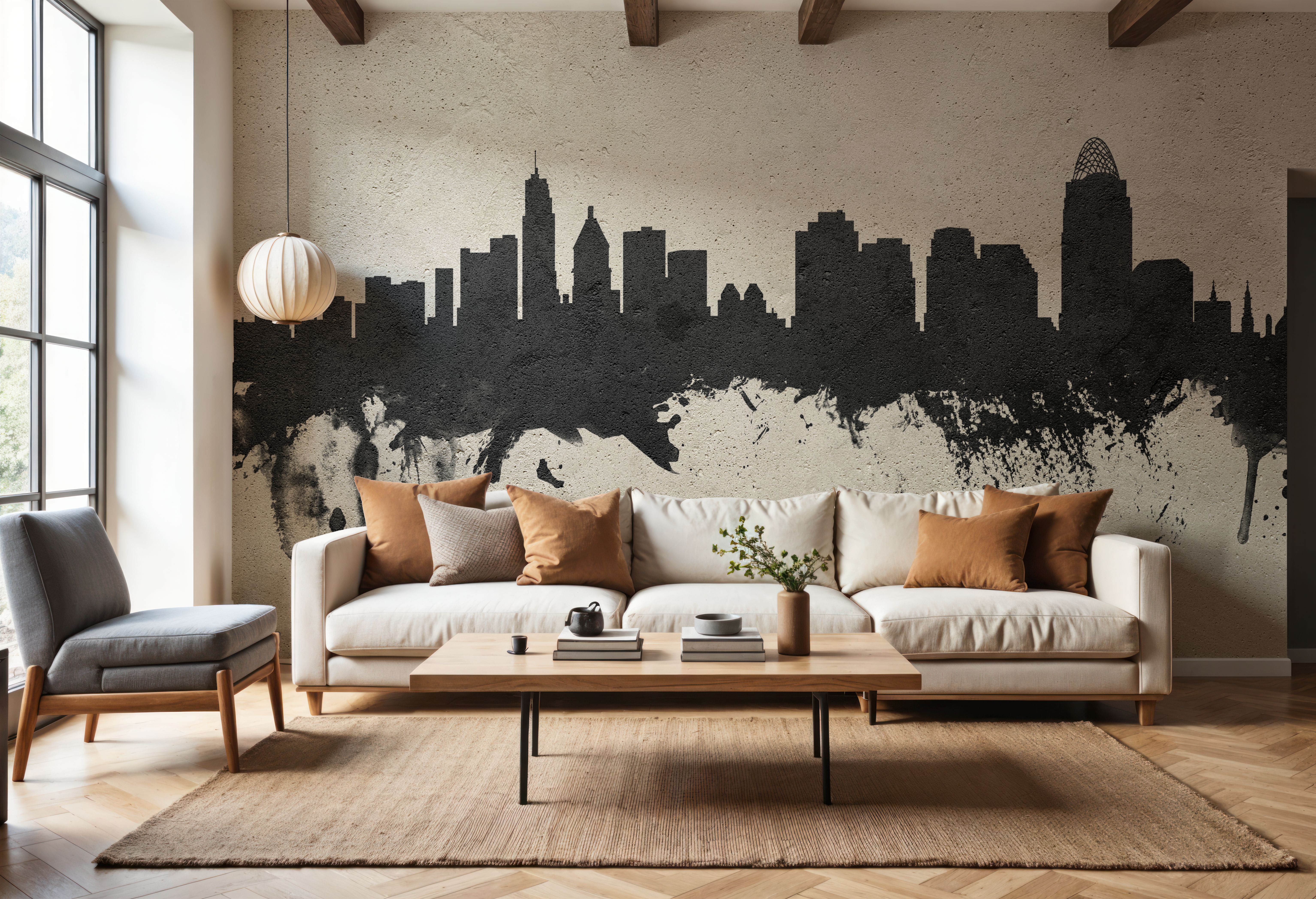 Cincinnati Ohio Skyline Concrete, Wallpaper