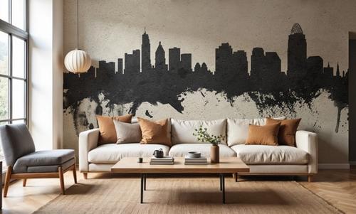 Cincinnati Ohio Skyline Concrete
