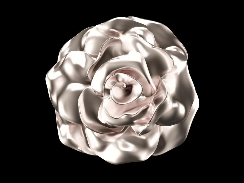 Metallic Rose in 3d Effect