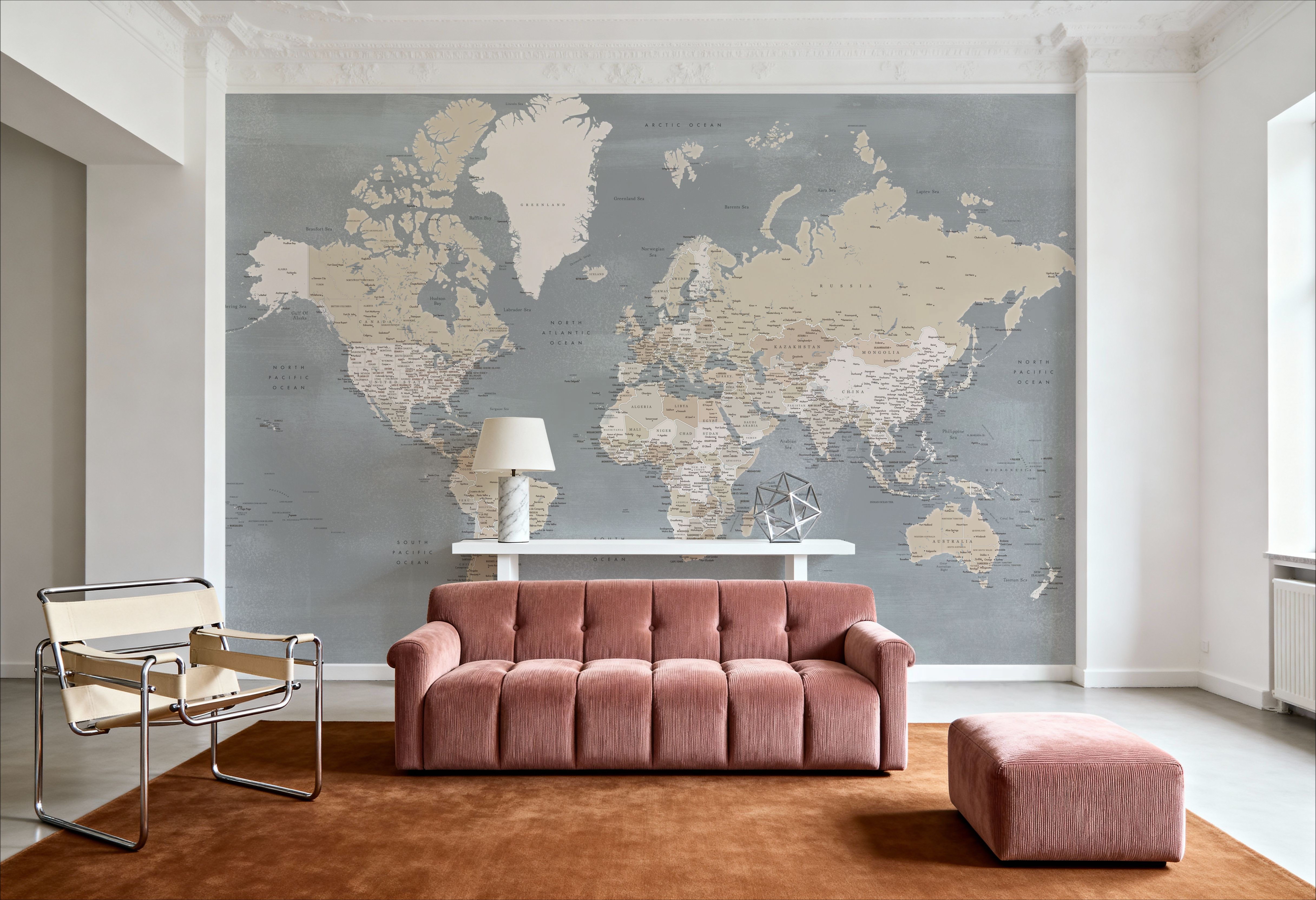 World Map Cities - Landers