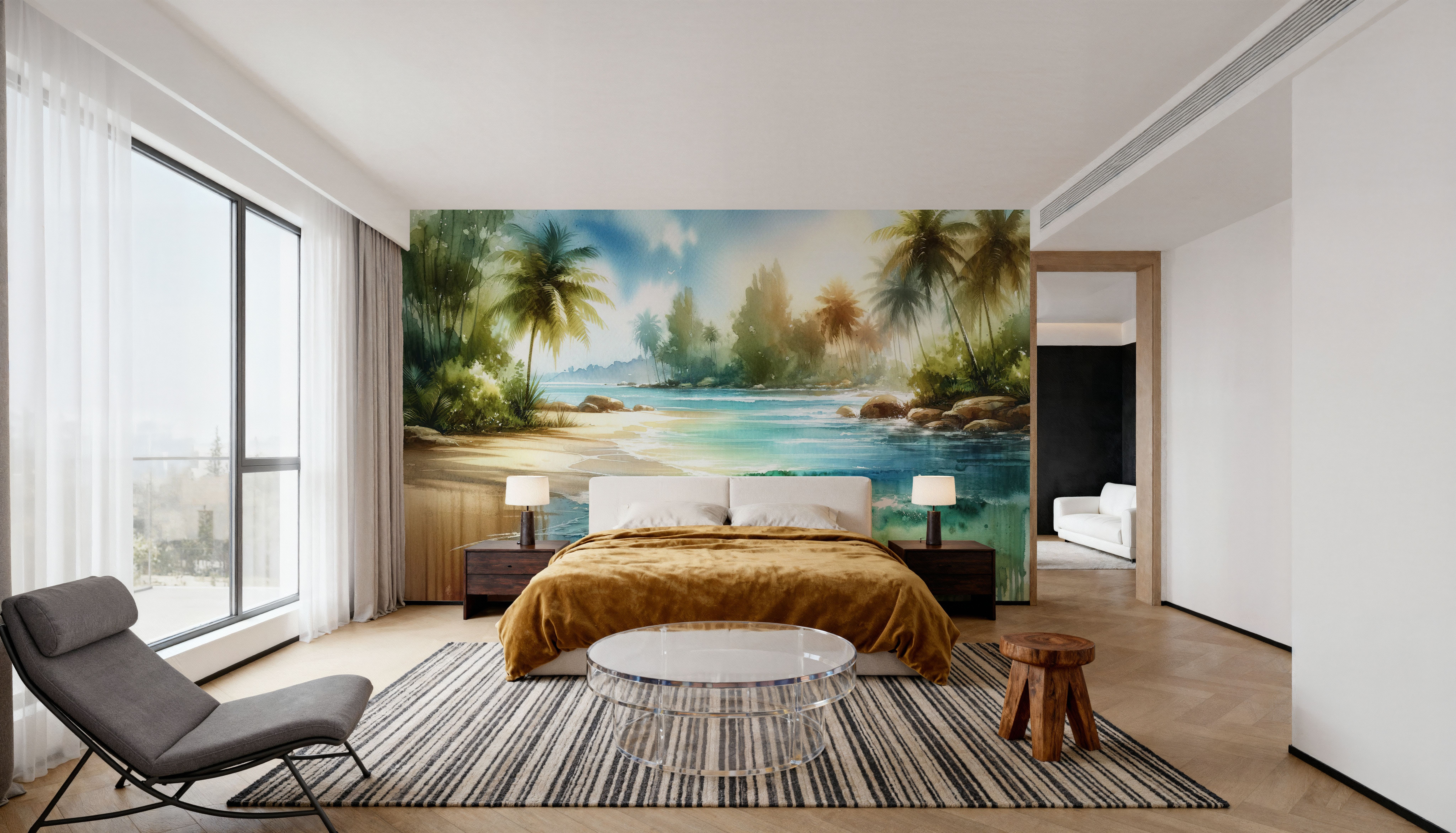 Sunlit Tropical Beach