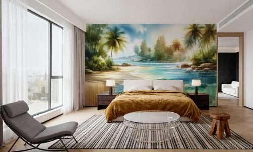 Sunlit Tropical Beach
