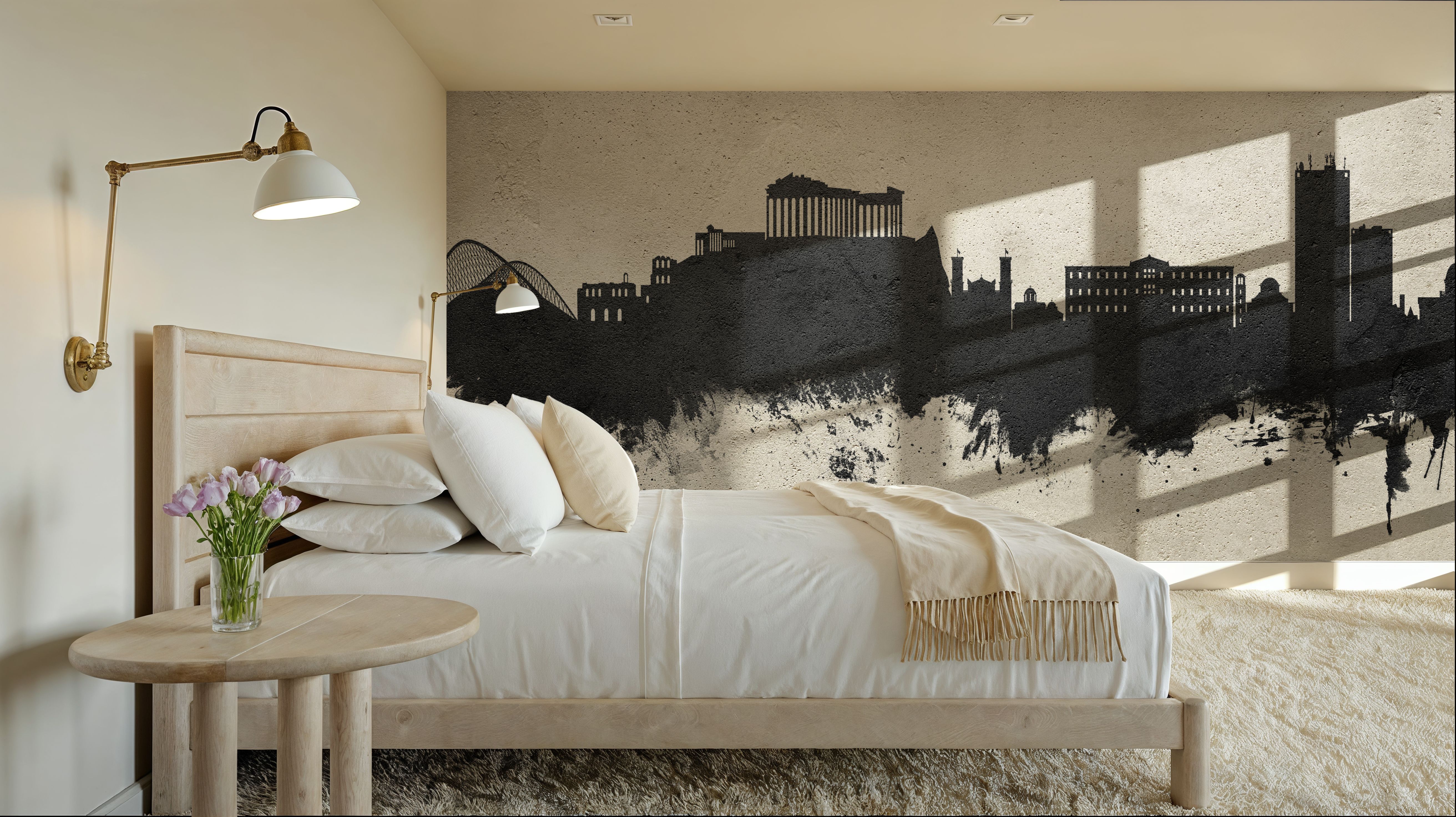 Athens Greece Skyline Concrete