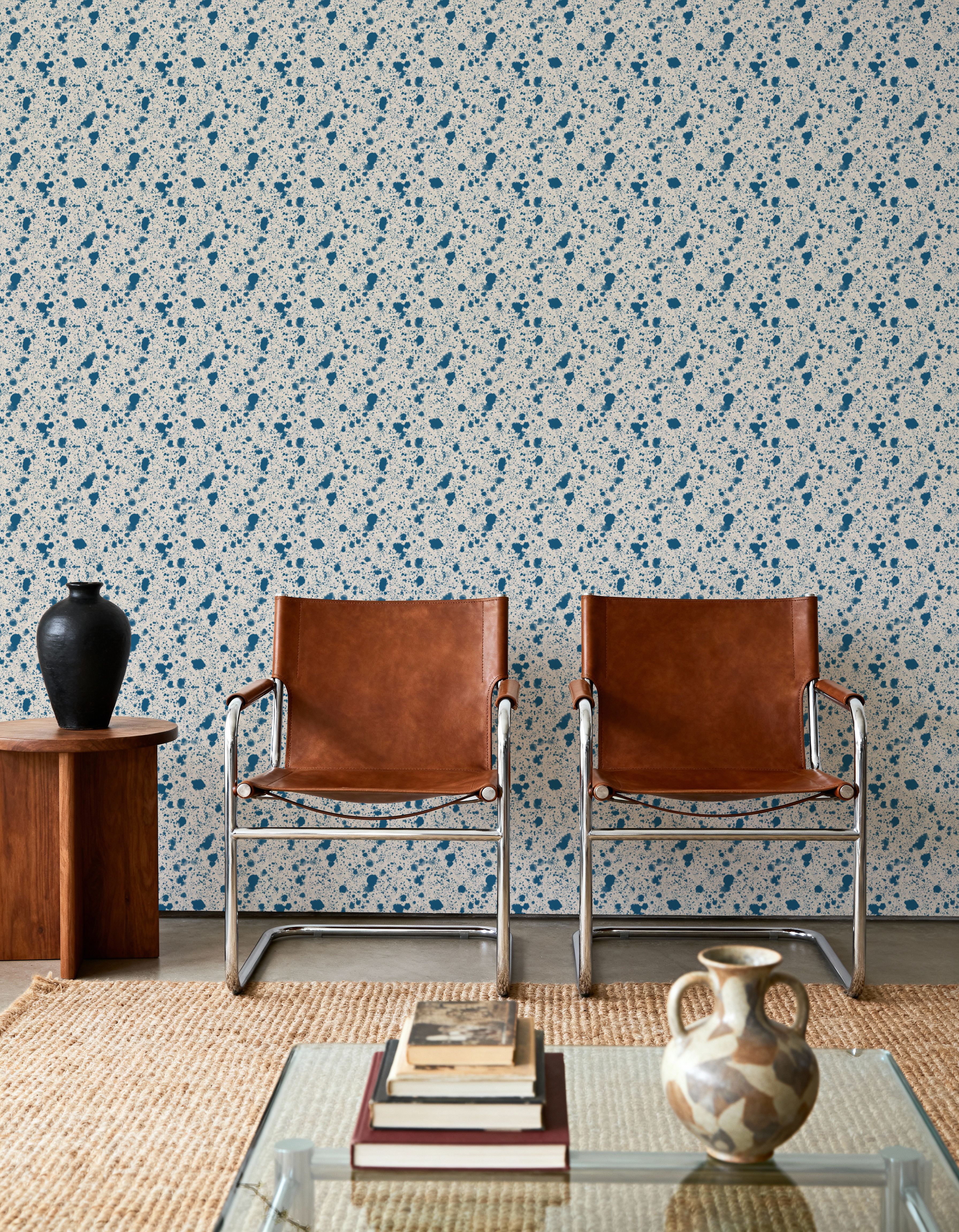 Quail Eggshell, Azure, Papier peint