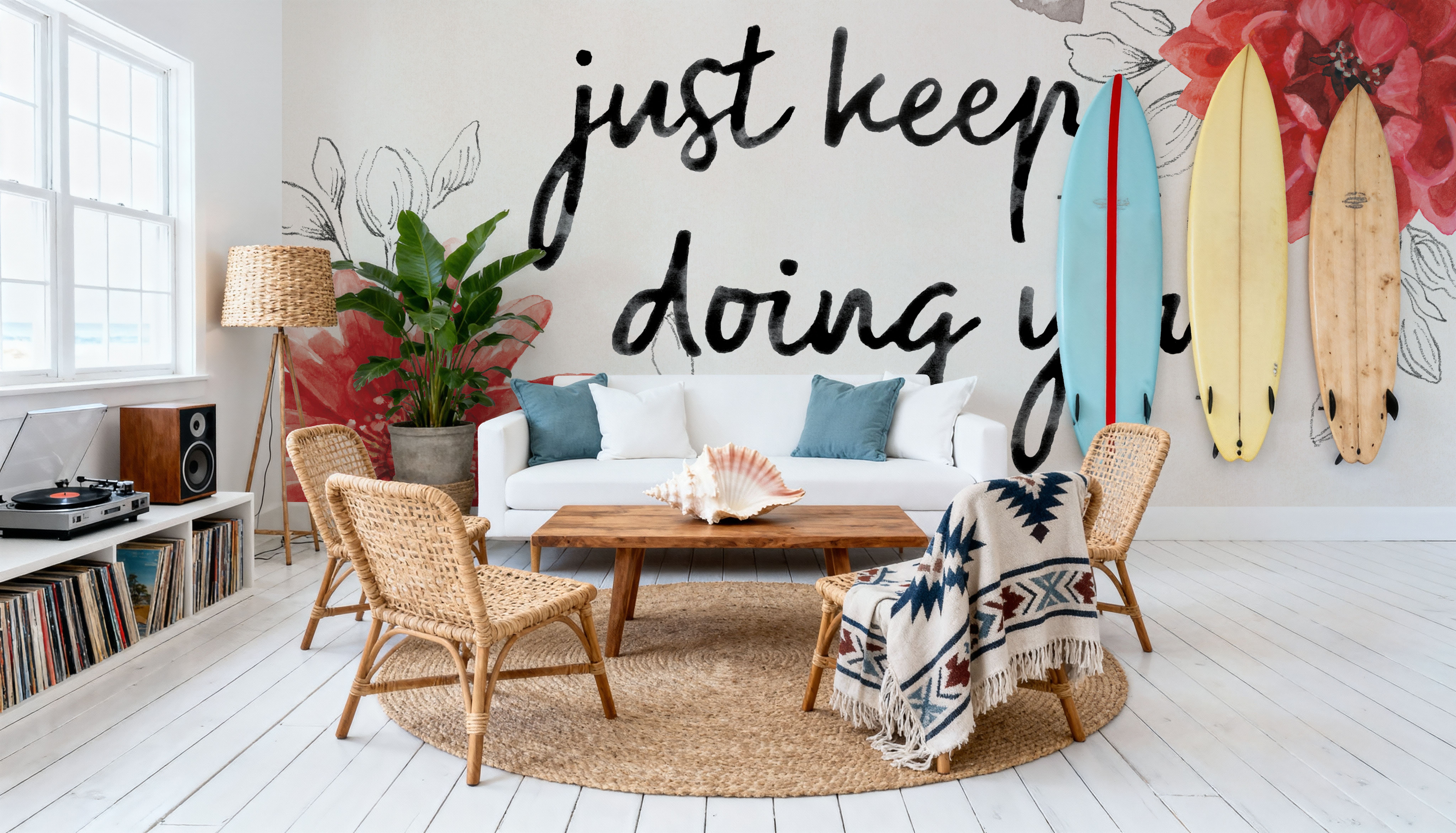 Flora Toile VII, Wallpaper