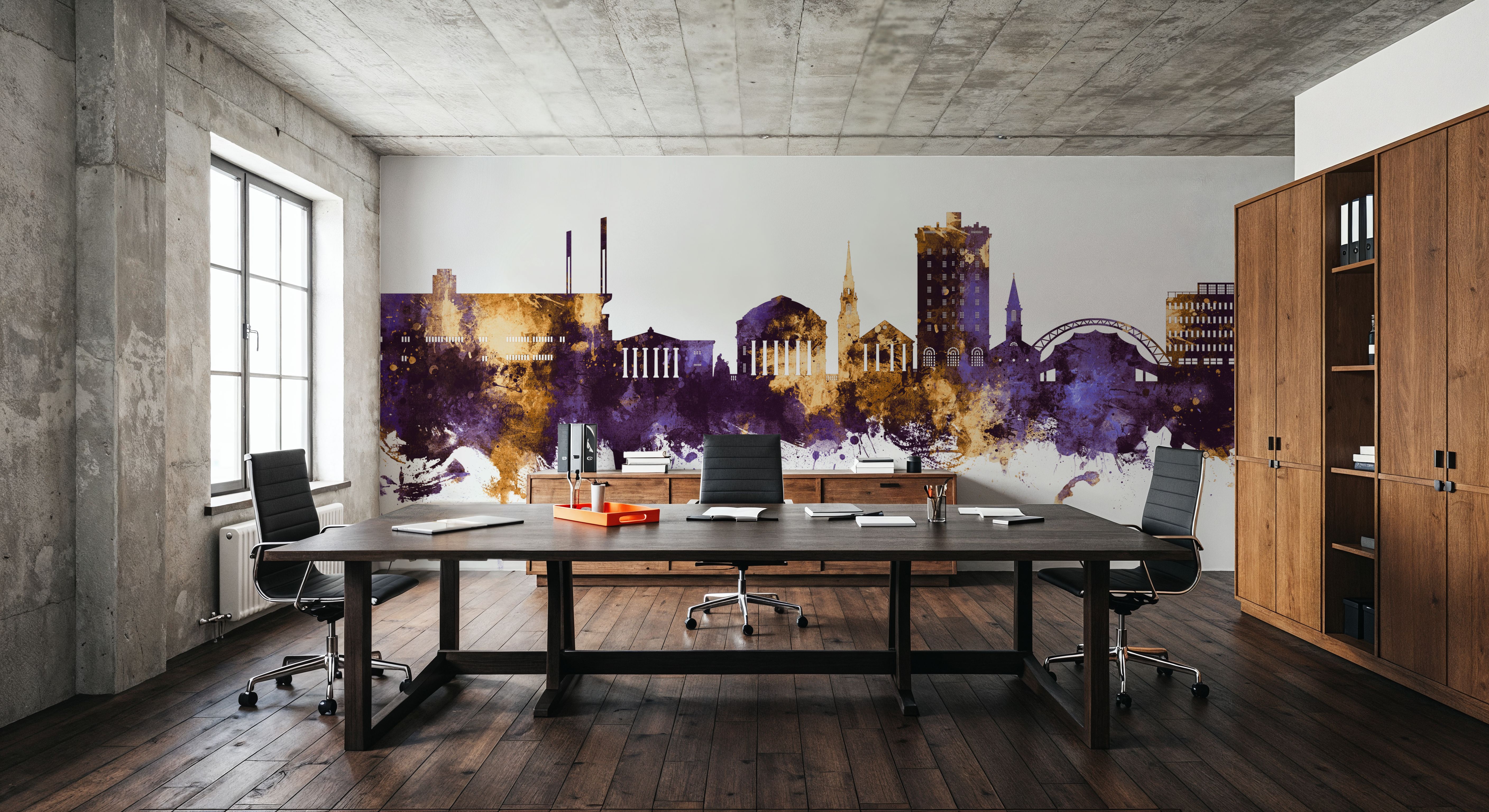 Charlottesville Virginia Skyline Purple & Gold