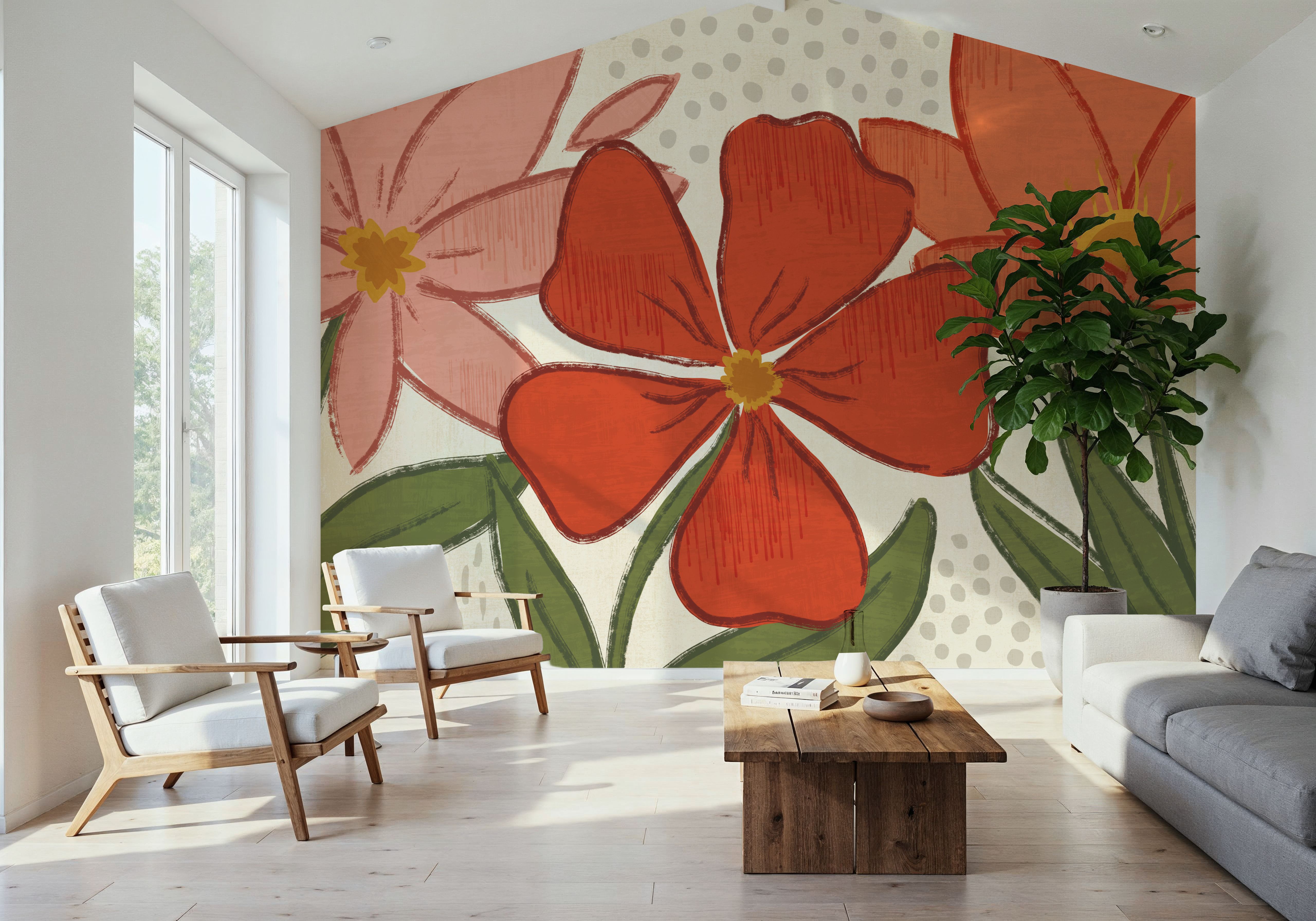 Bold Petals I, Tapeten