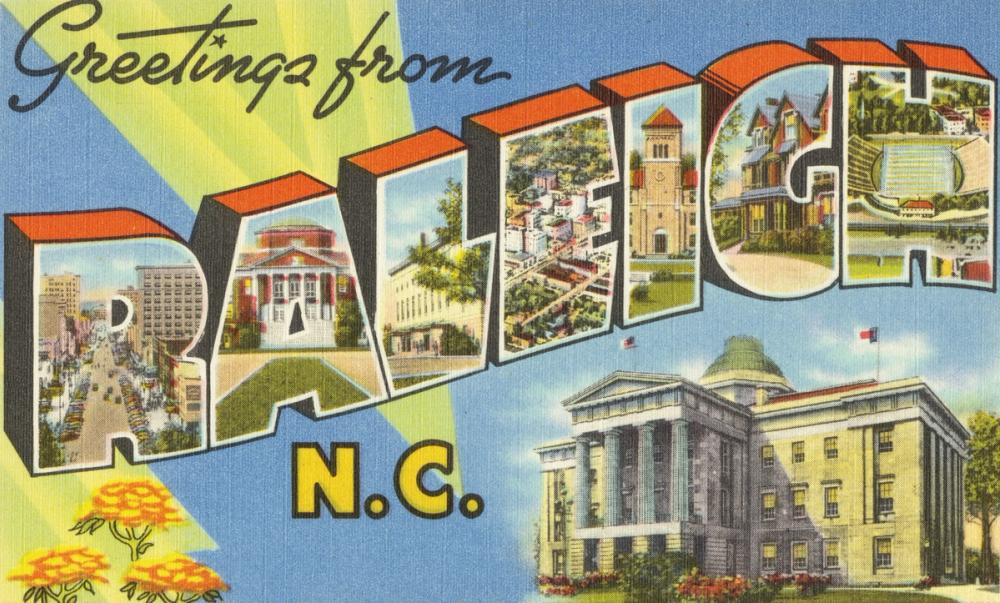 Greetings from Raleigh - Screenprint Postcard