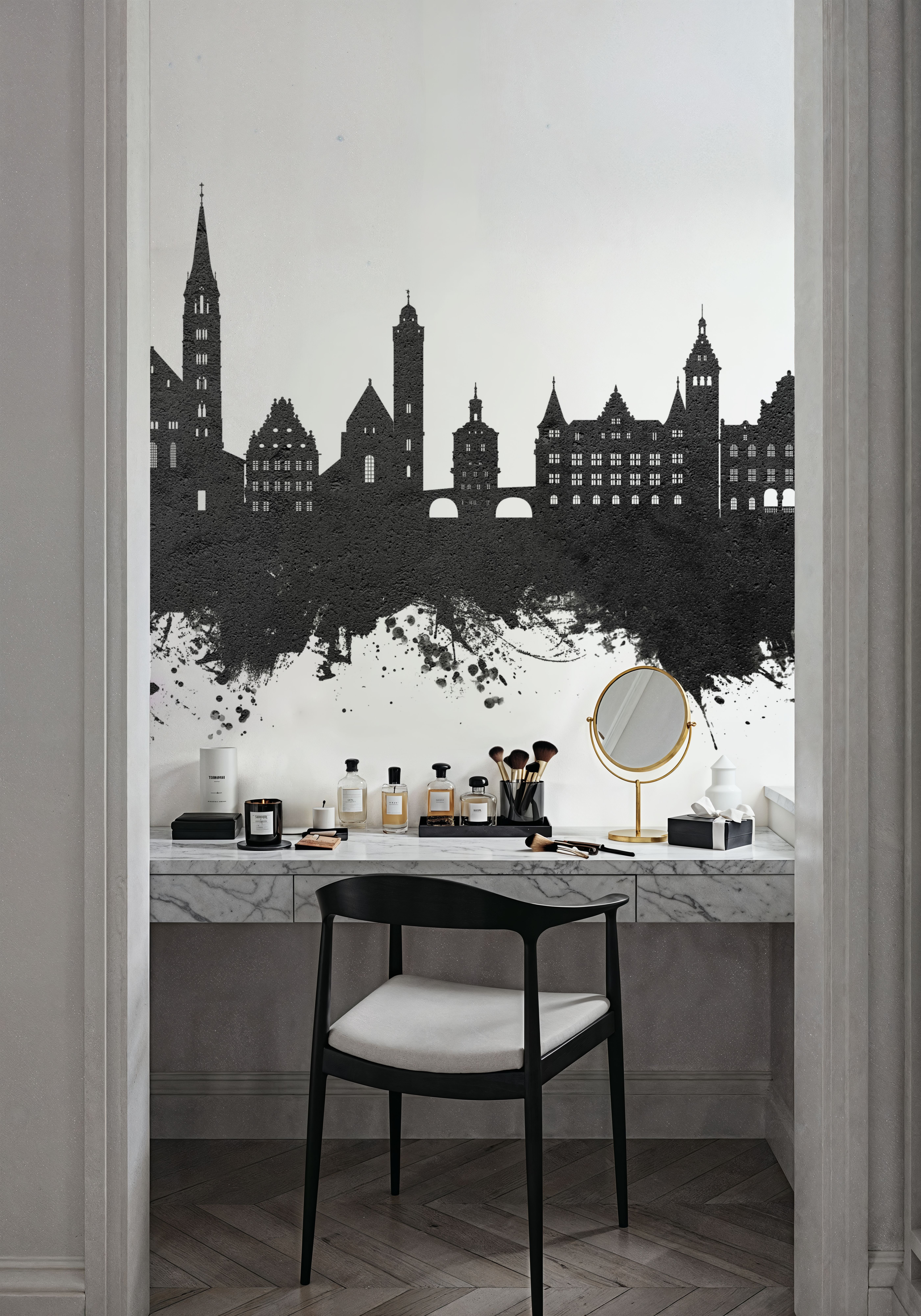 Bamberg Germany Skyline Black & White