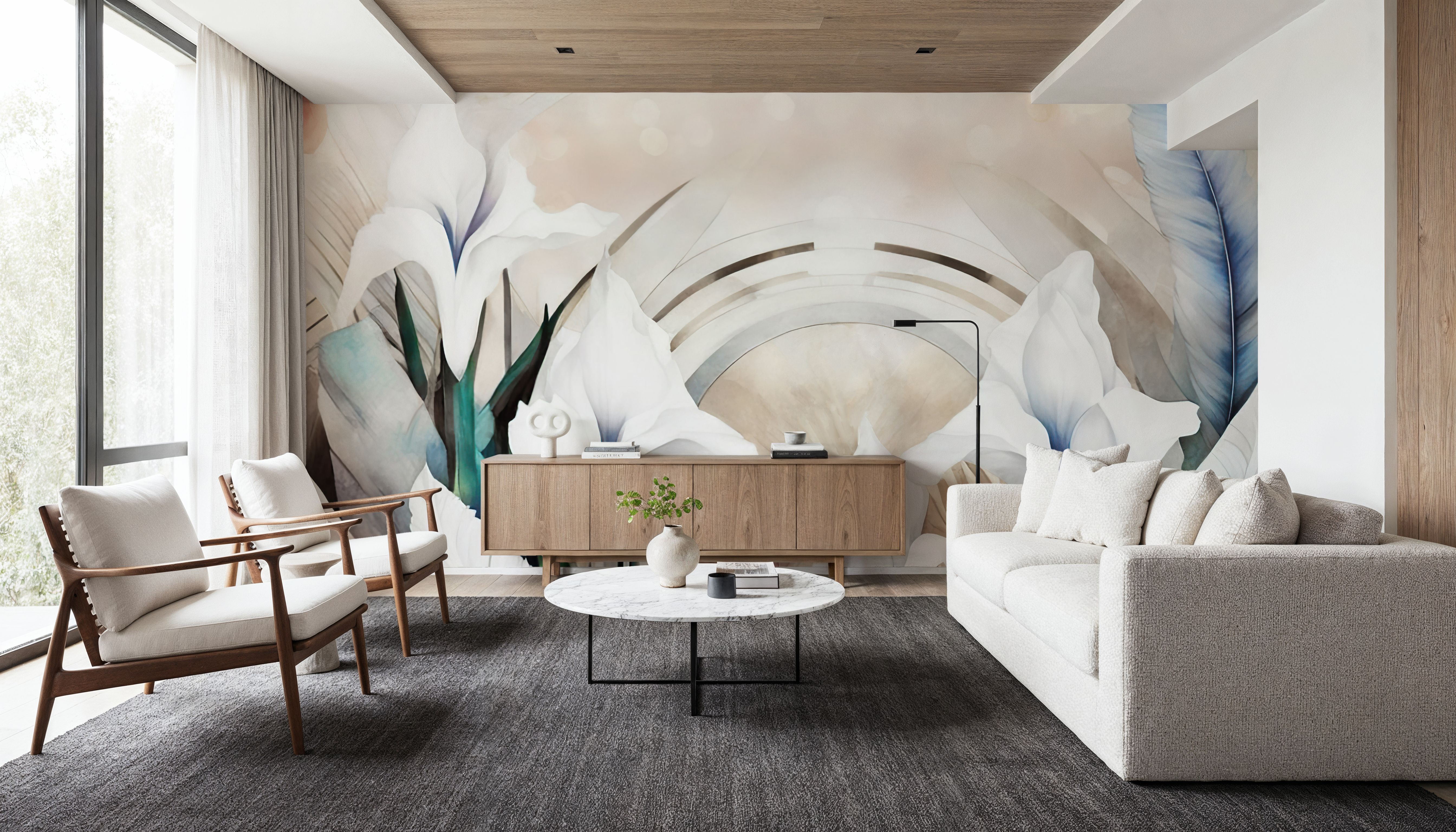 Irises and Feathers Bright