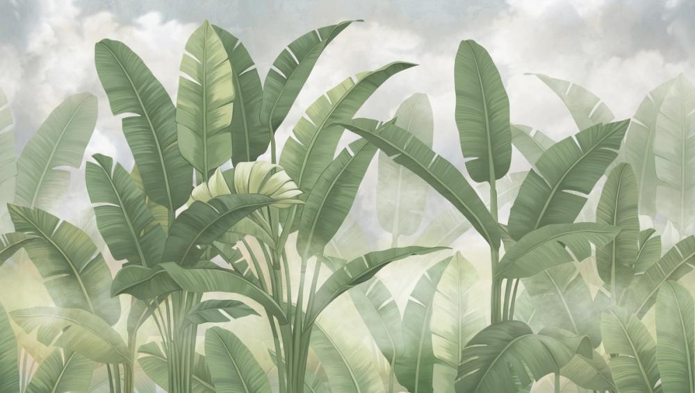 Banana Palms, Muted Green