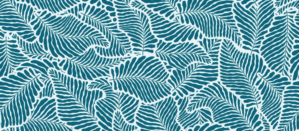 Fern Cut-Outs Pattern, Teal