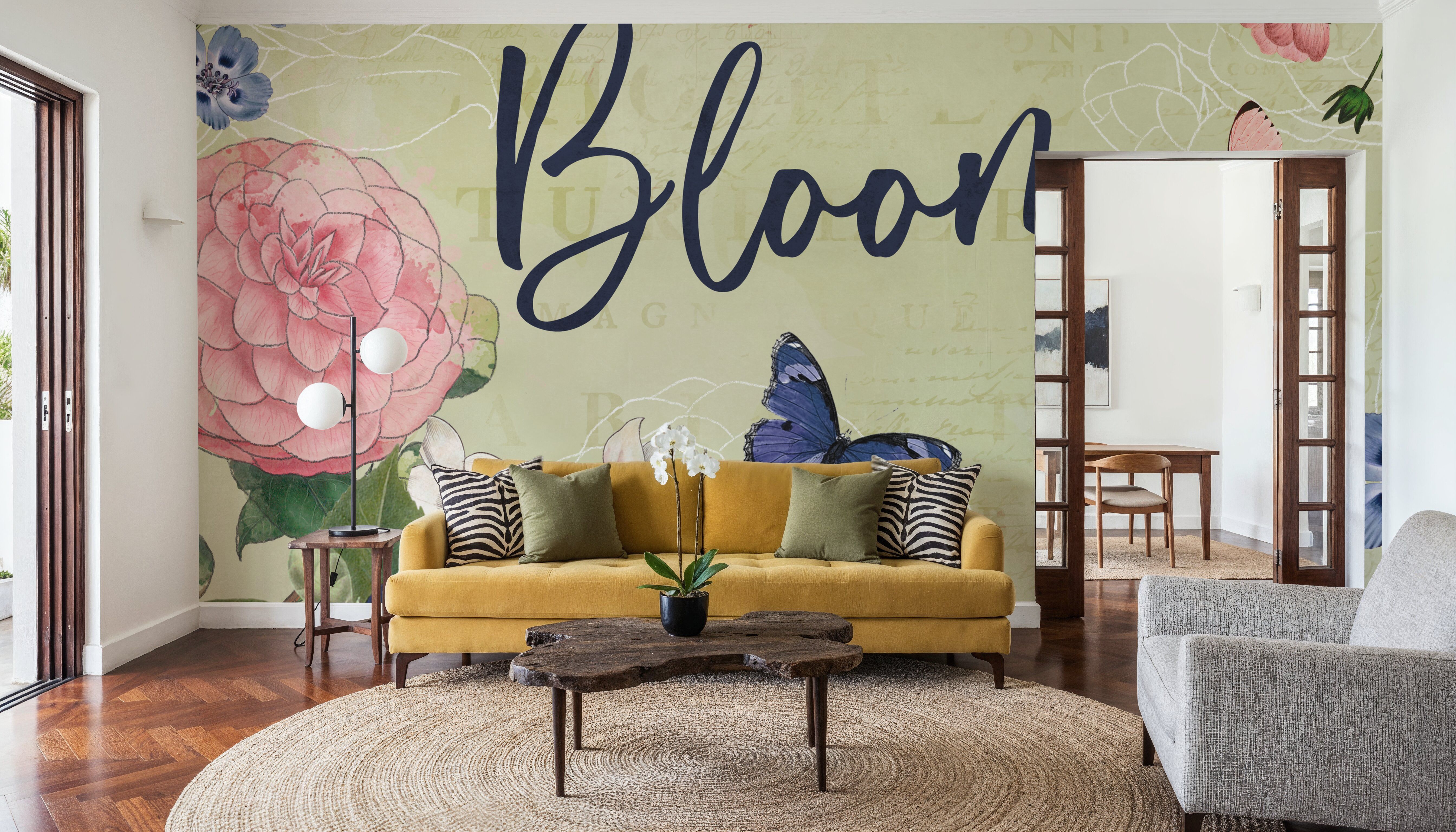 Indigo Garden II, Wallpaper