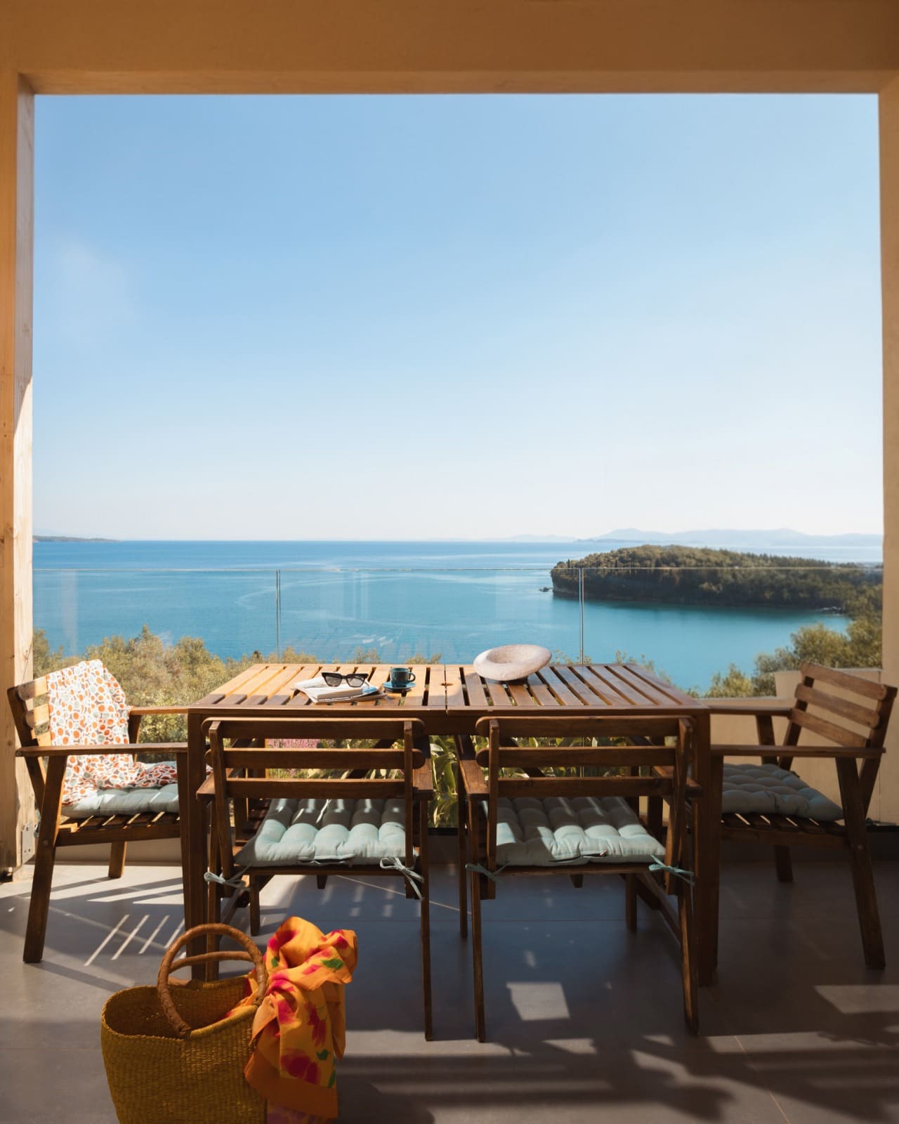 sea view balcony corfu hotal kalami