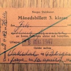 Månedskort fra 1947