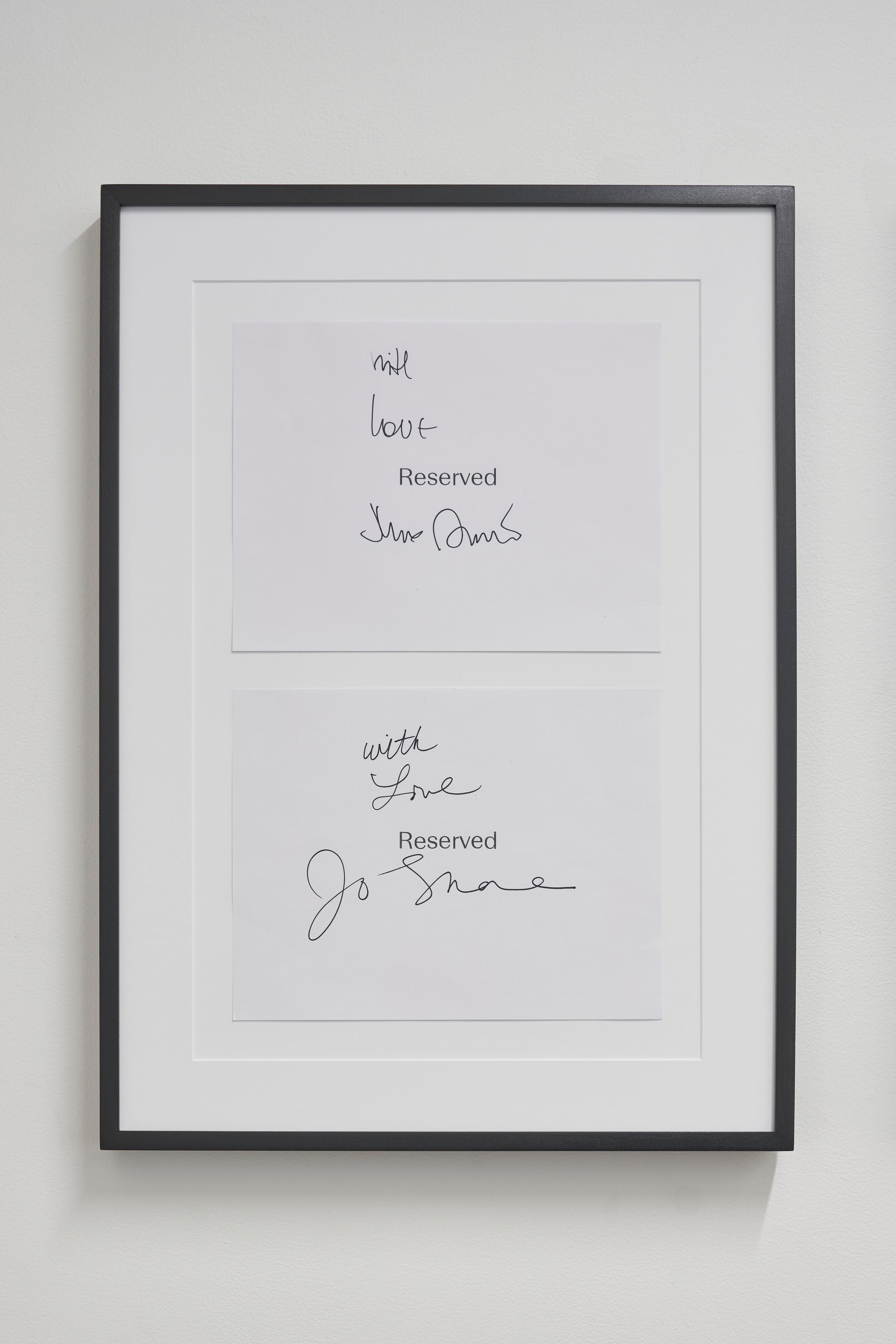 Jo Shane, Autograph Series #1 Marina Abramović