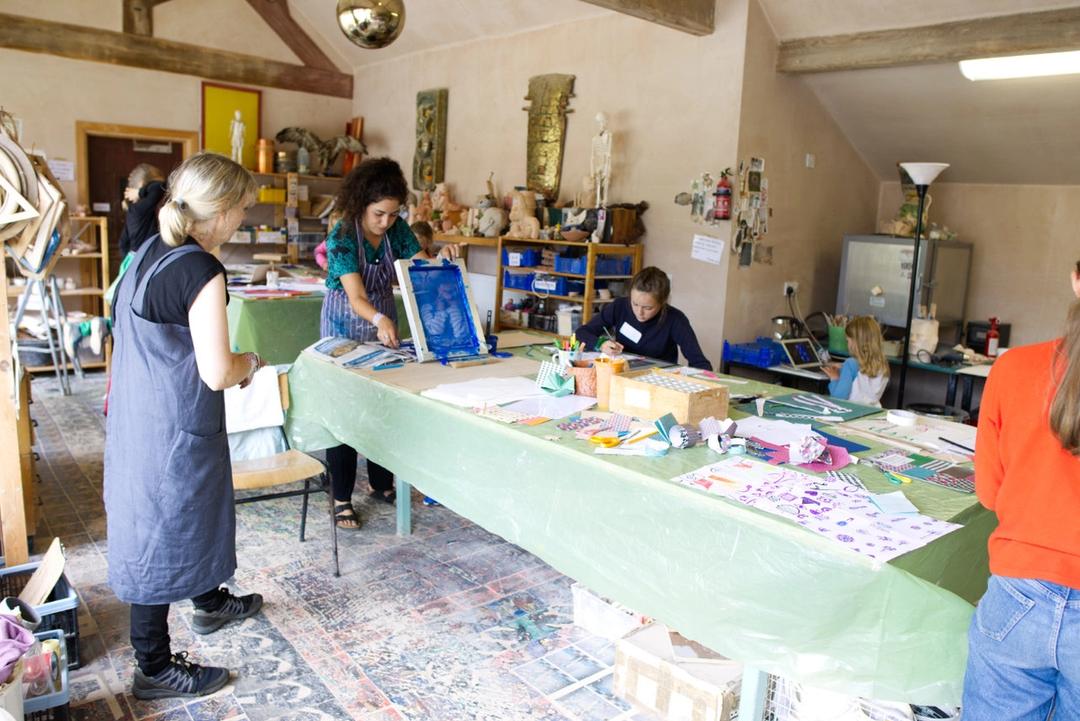 The art room at Mid Wales Arts