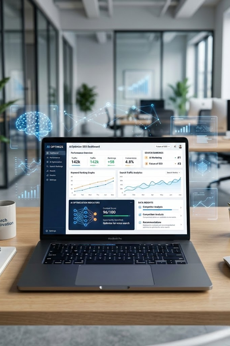 Future of SEO with artificial intelligence concept — SEO consultant from a best SEO agency providing SEO services and affordable SEO packages