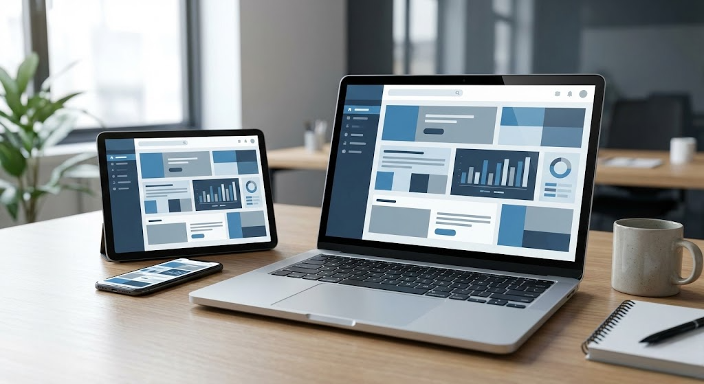 Custom web application development services delivering responsive and scalable solutions across multiple devices