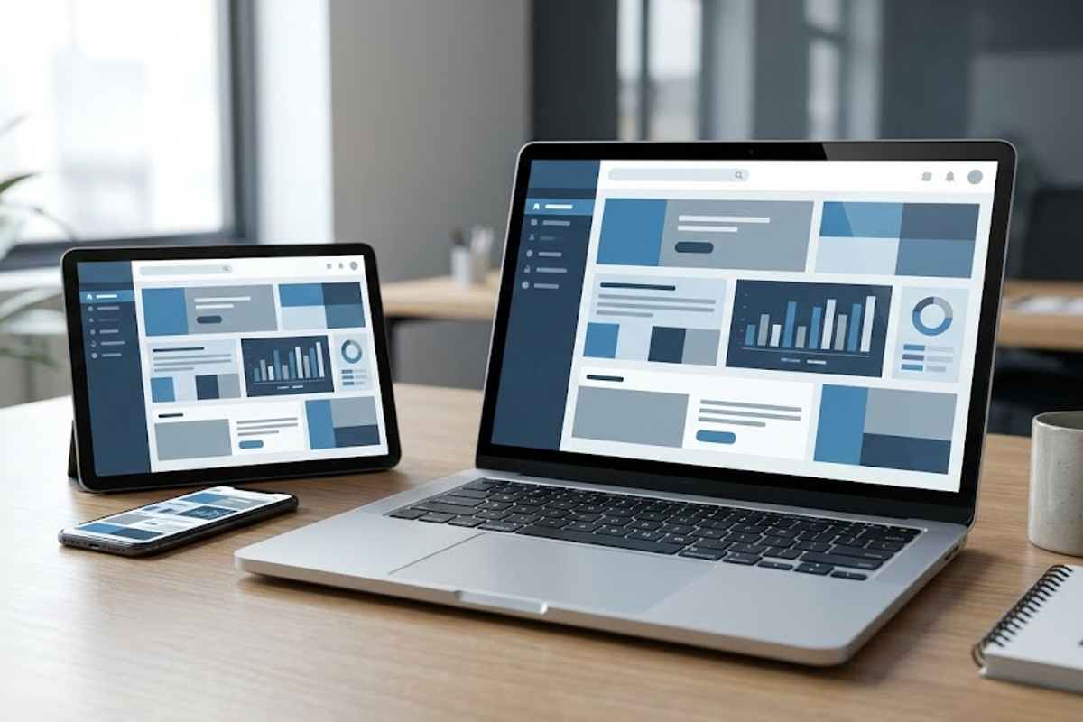 Custom web application development services delivering responsive and scalable solutions across multiple devices