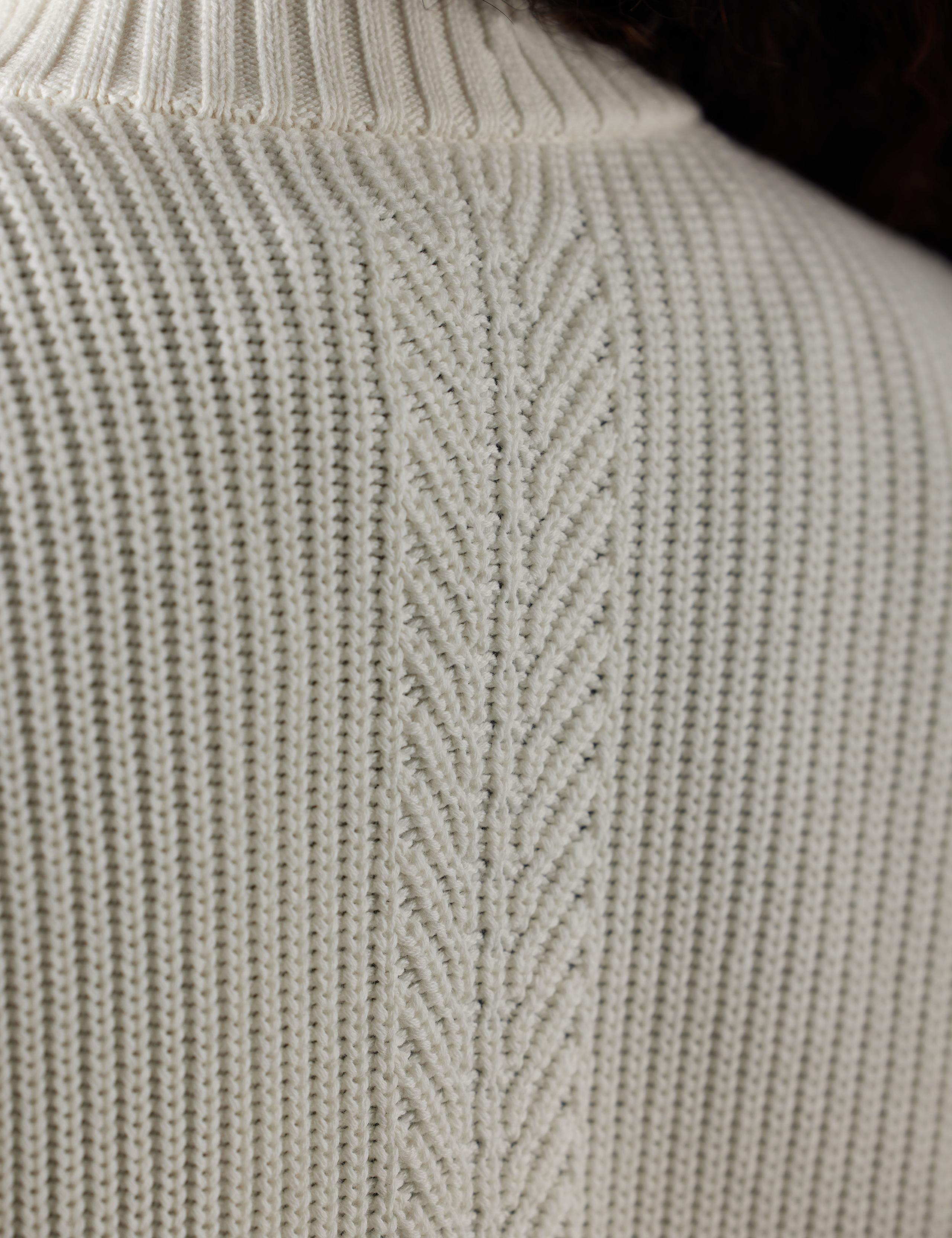 Closeup detail of sweater stitching