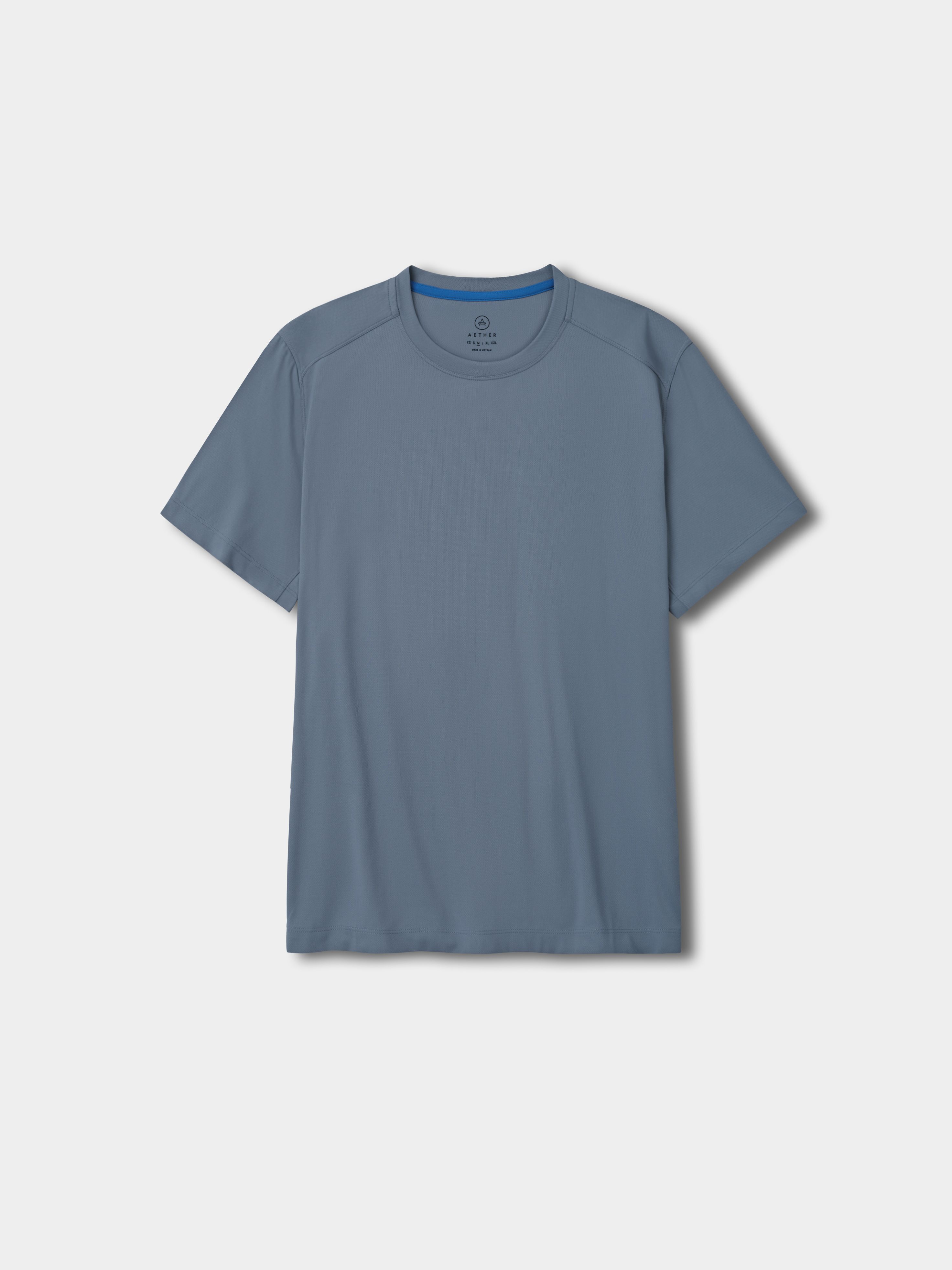 Flay lat of the Adventure Short-Sleeve Tee in Portal Blue