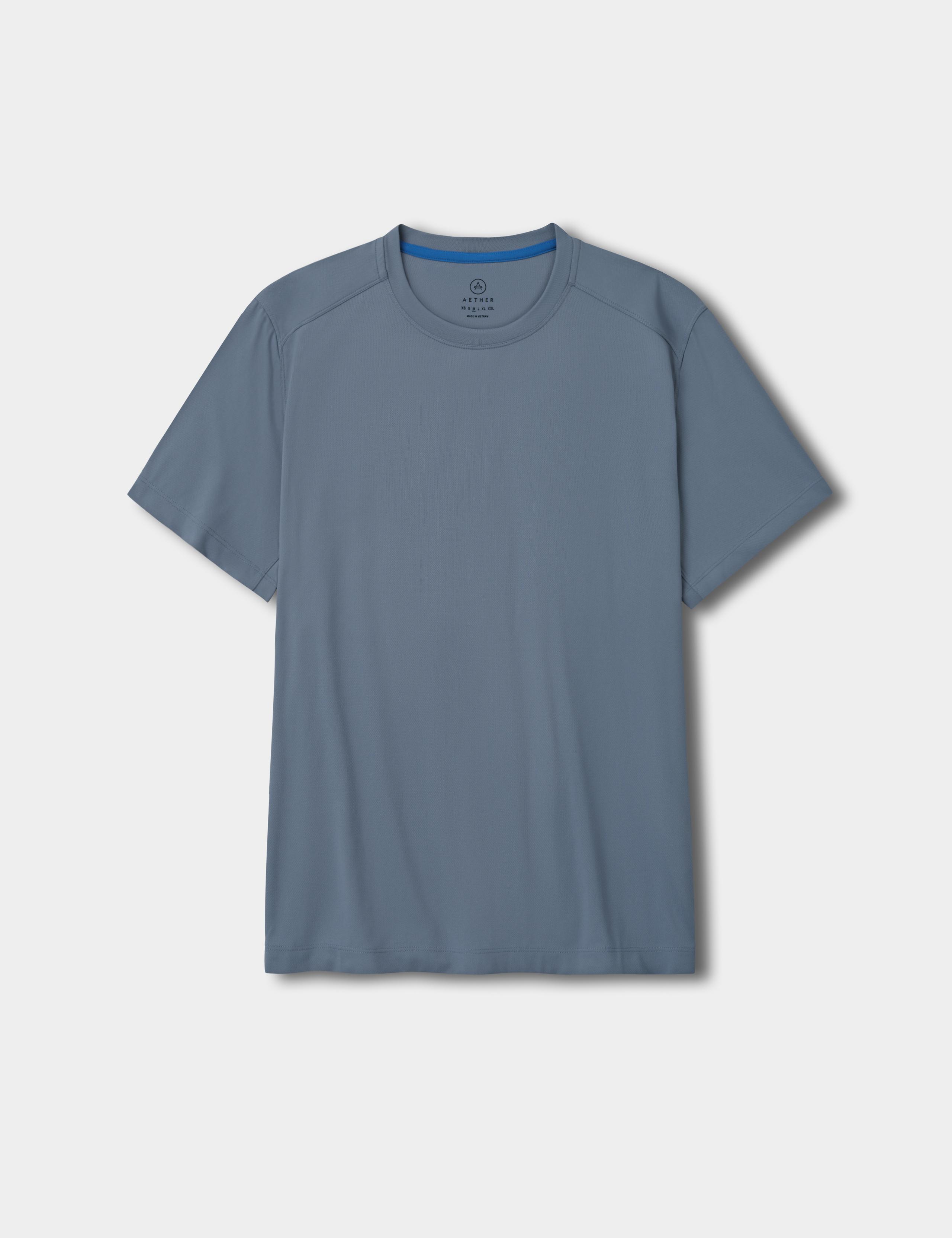 Flay lat of the Adventure Short-Sleeve Tee in Portal Blue