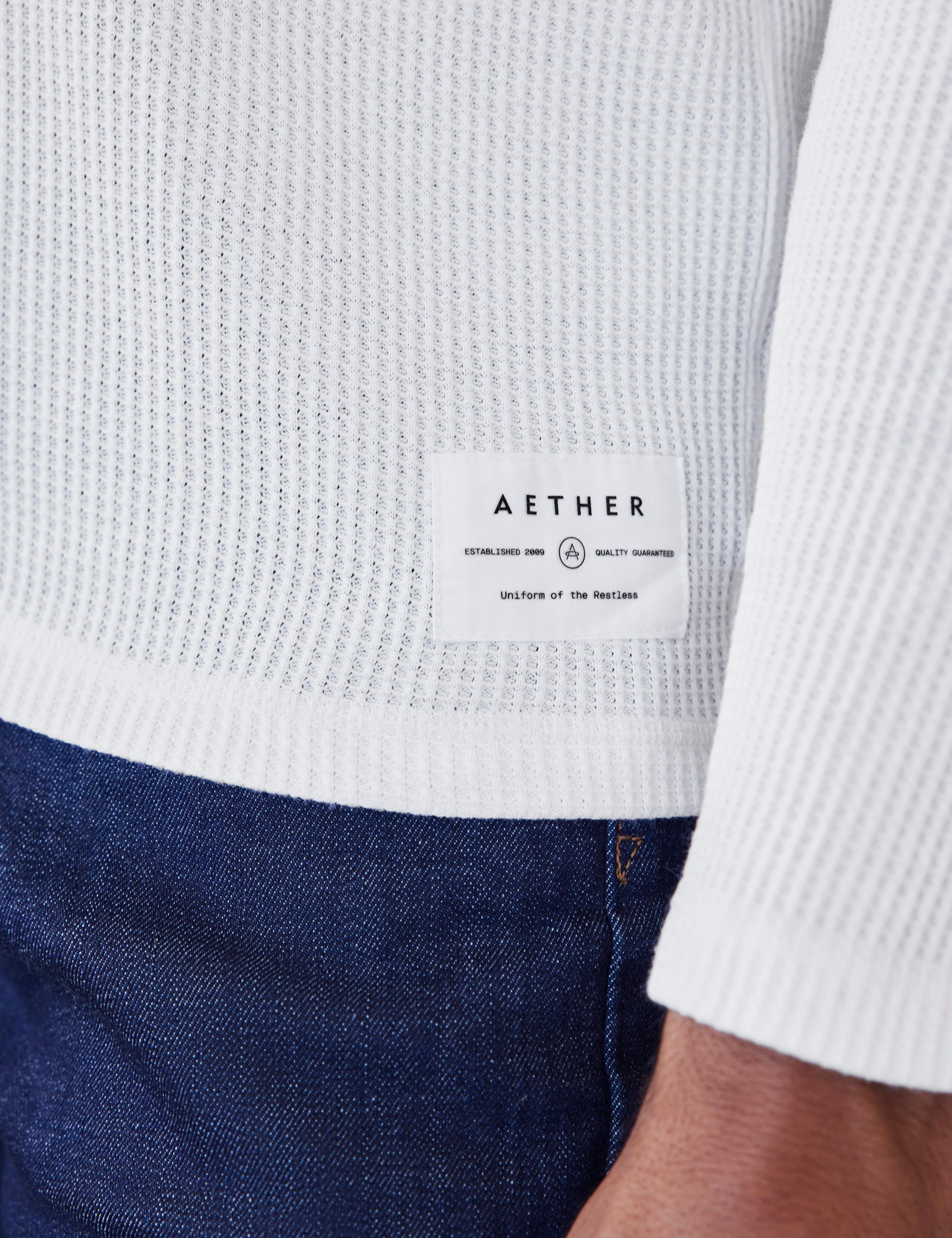 Detail of Long-Sleeve Waffle Henley