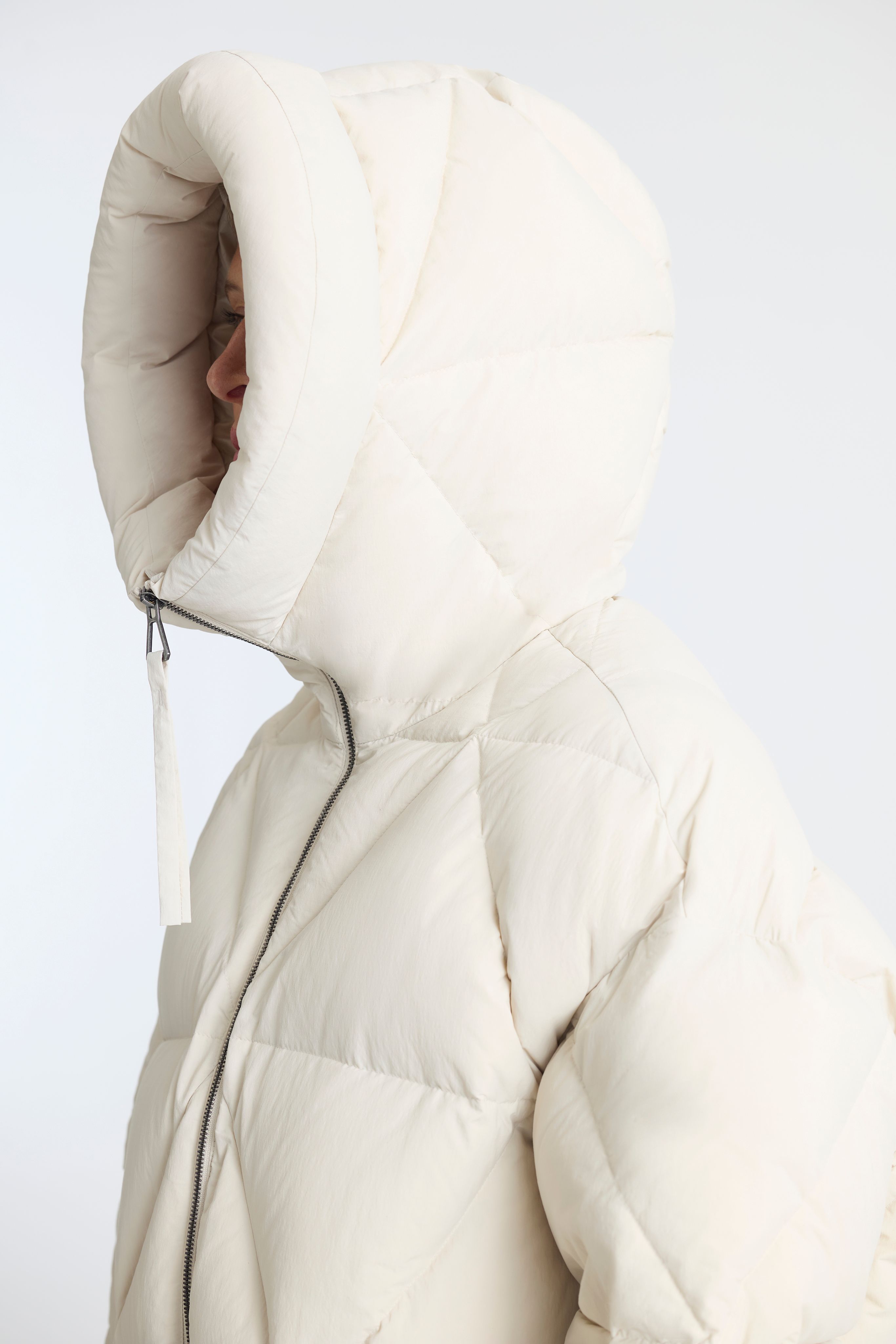 Callie Oversized Down Parka - Bone