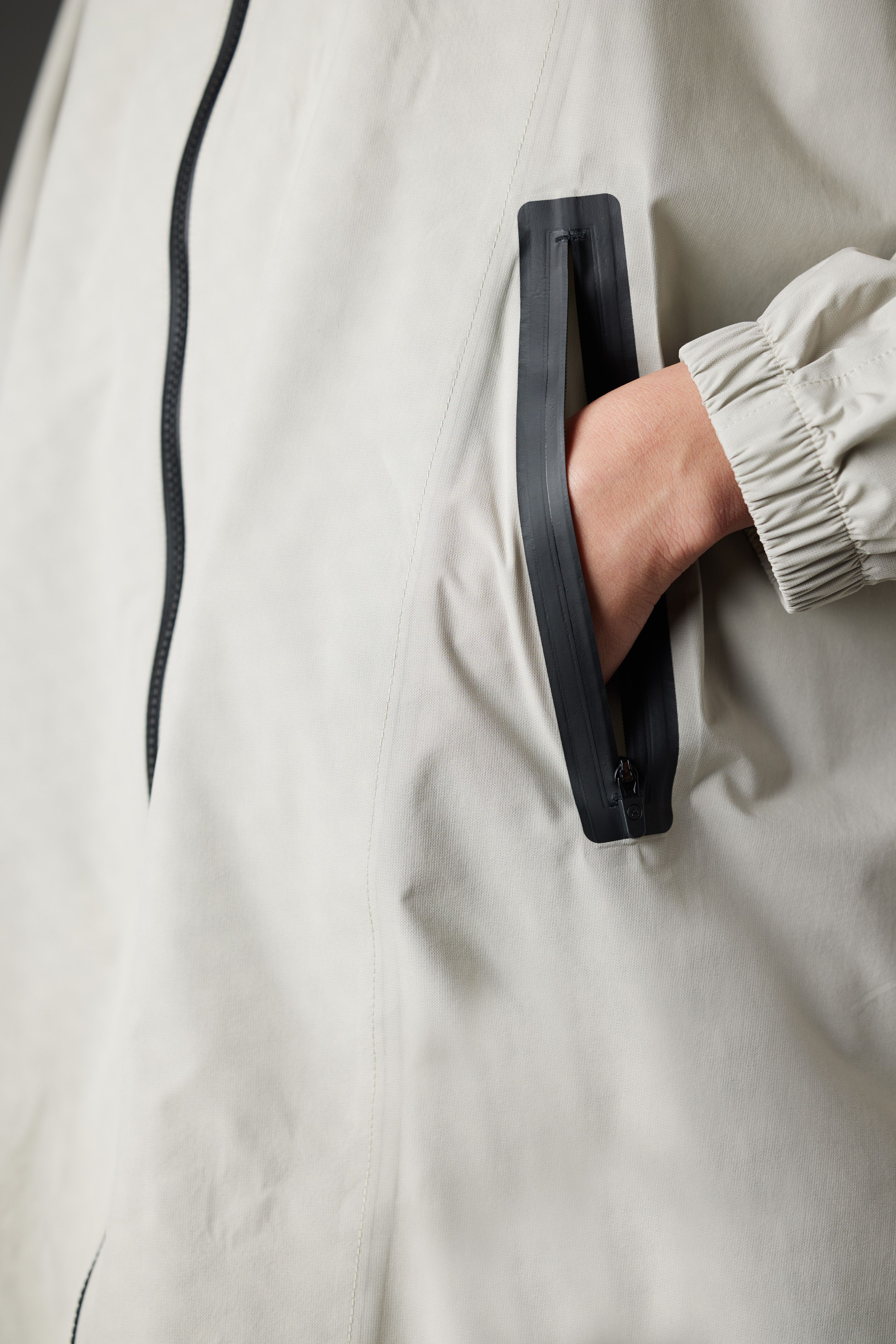 Kite Packable Rain Poncho Stone Grey