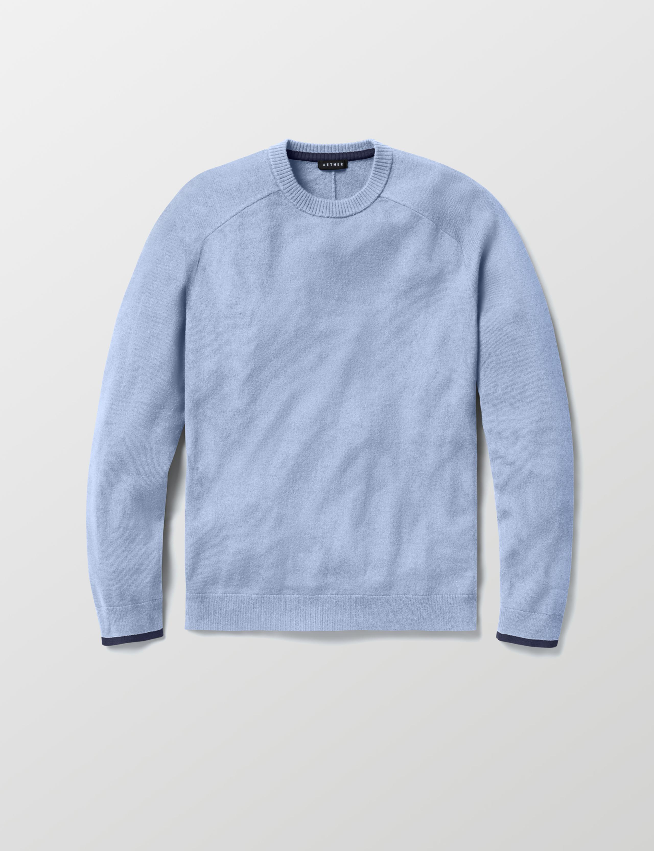 Flat lay of Corbin Sweater in Light Blue Heather