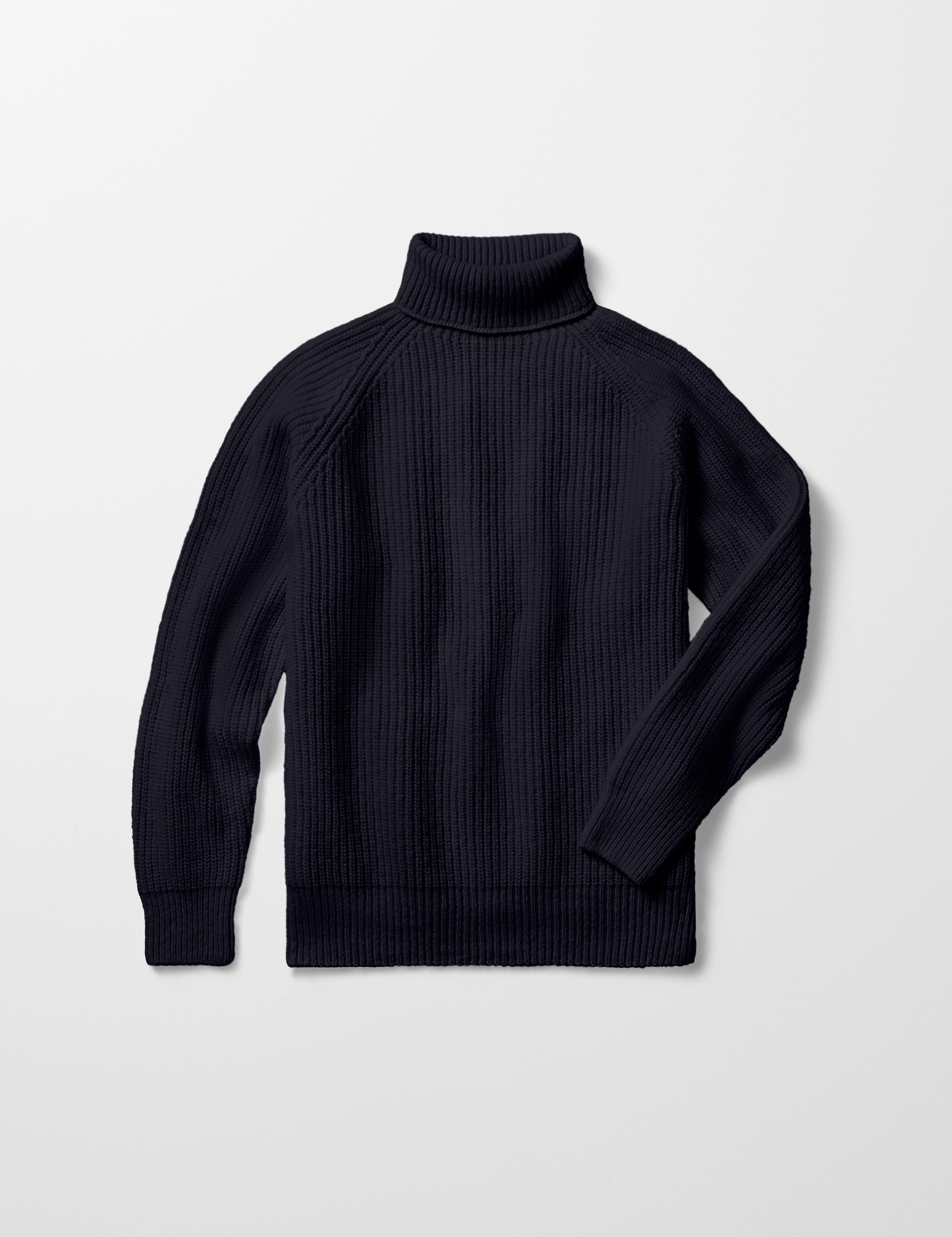 Flat lay of Finley Rollneck Sweater in Total Eclipse